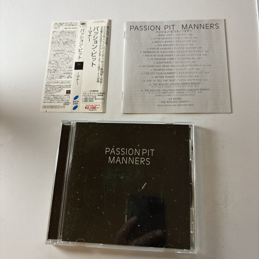 Passion Pit - Manners (Japan Bonus Tracks) (CD, 2009) Japan Obi Sicp-2381