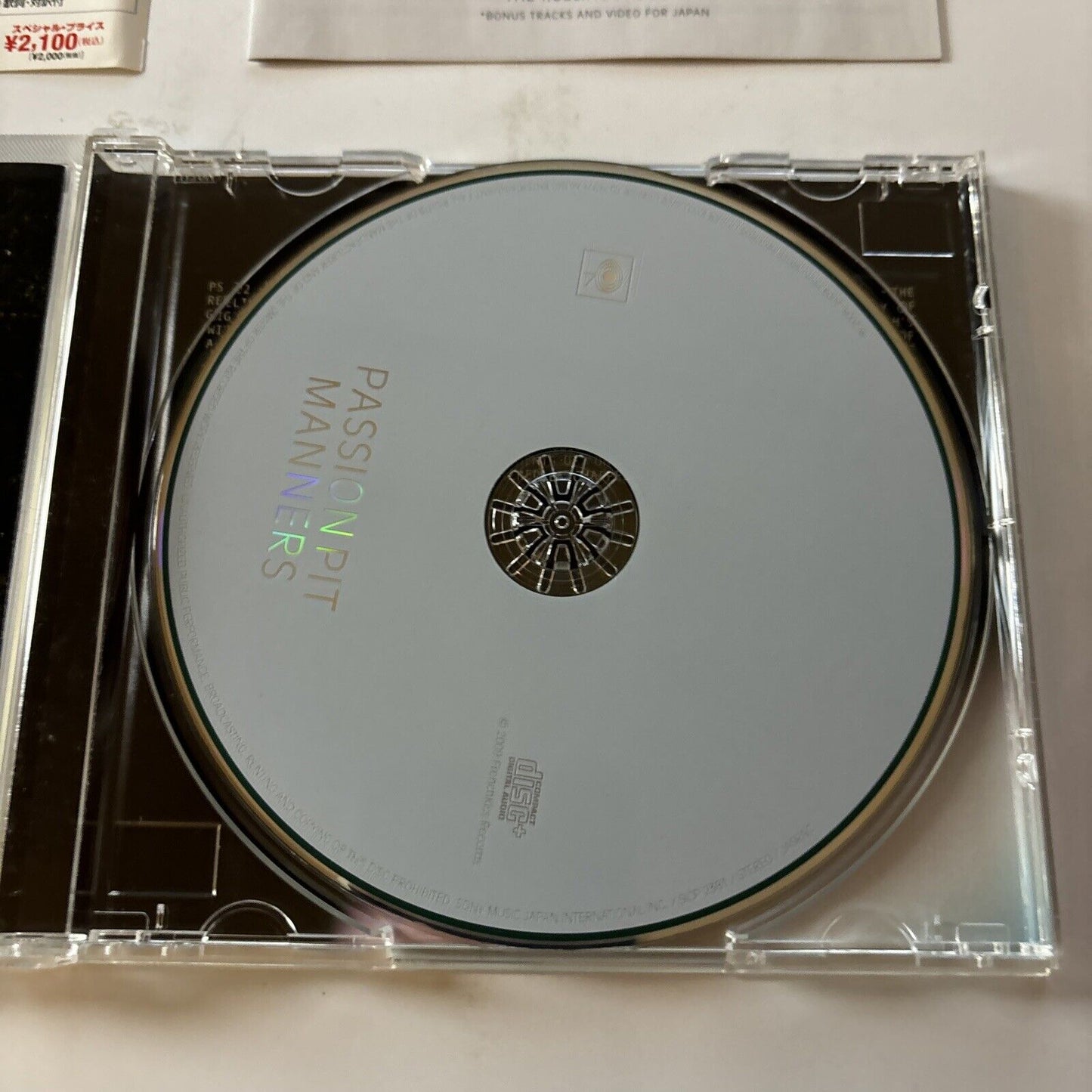 Passion Pit - Manners (Japan Bonus Tracks) (CD, 2009) Japan Obi Sicp-2381