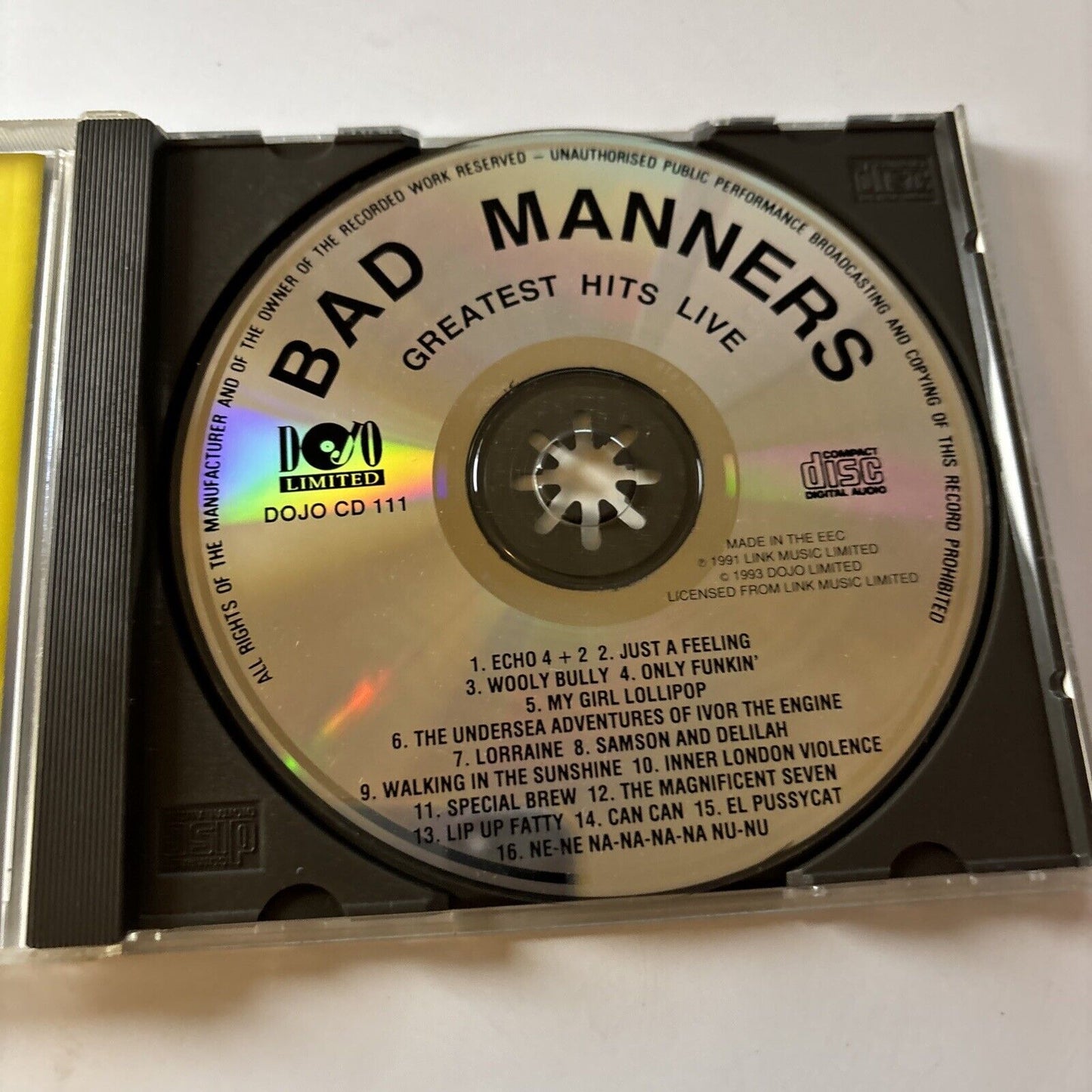 Bad Manners - Greatest Hits Live (CD, 1993) Dojocd111