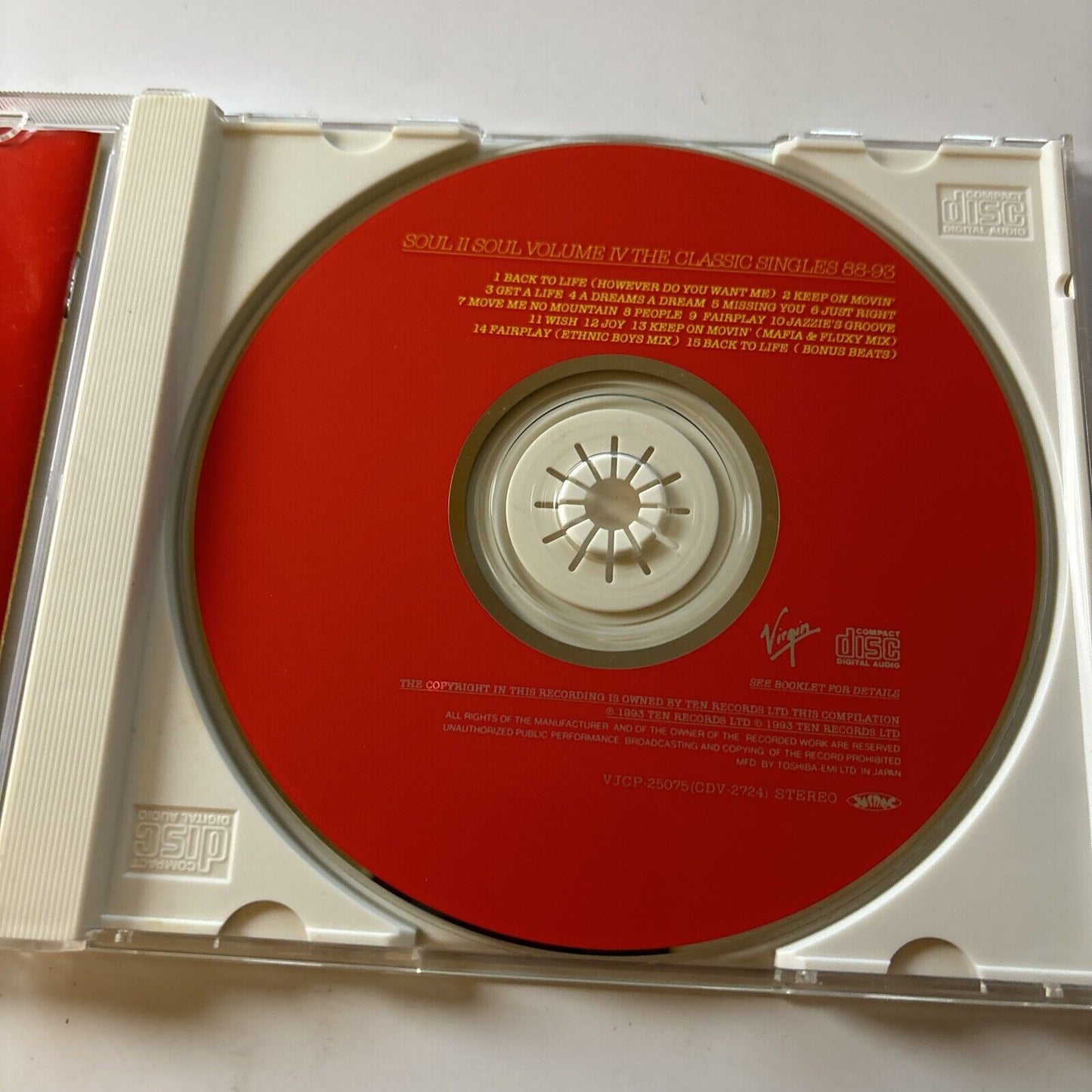 Soul II Soul – Volume IV - The Classic Singles 88-93 (CD, 1993) Japan Vicp-25075