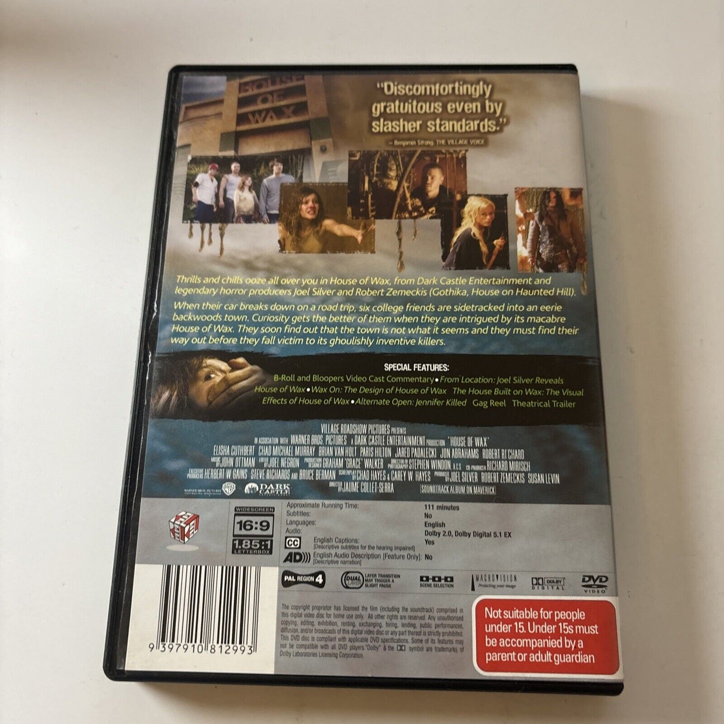The House of Wax (DVD, 2005) Paris Hilton, Chad Michael Murray NEW Region 4
