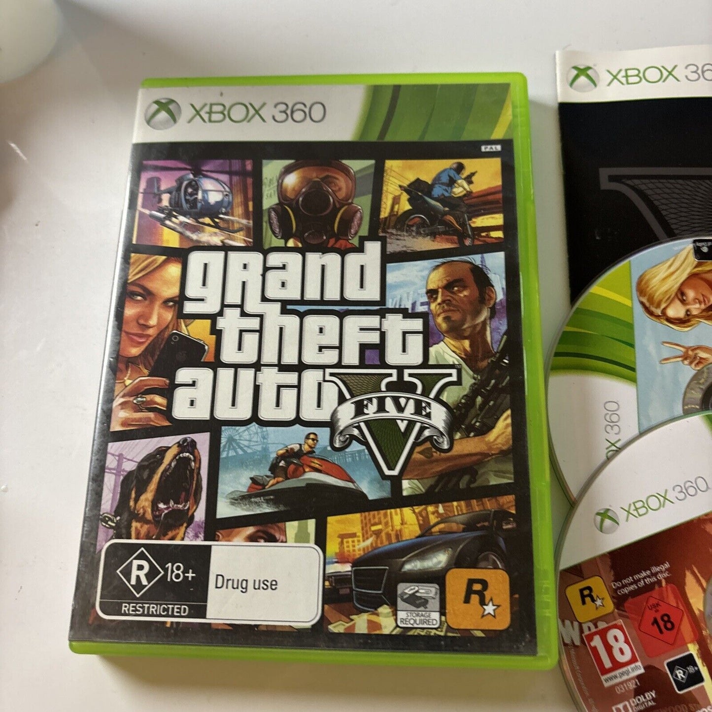 Grand Theft Auto V (Microsoft Xbox 360, 2013) Manual PAL