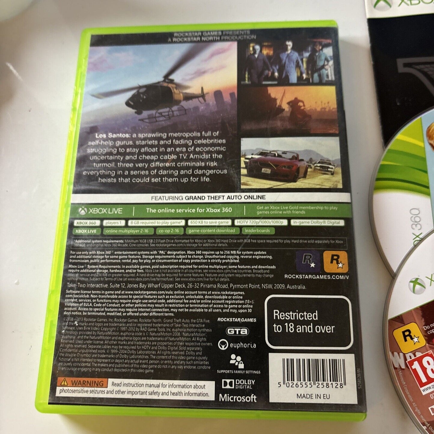 Grand Theft Auto V (Microsoft Xbox 360, 2013) Manual PAL