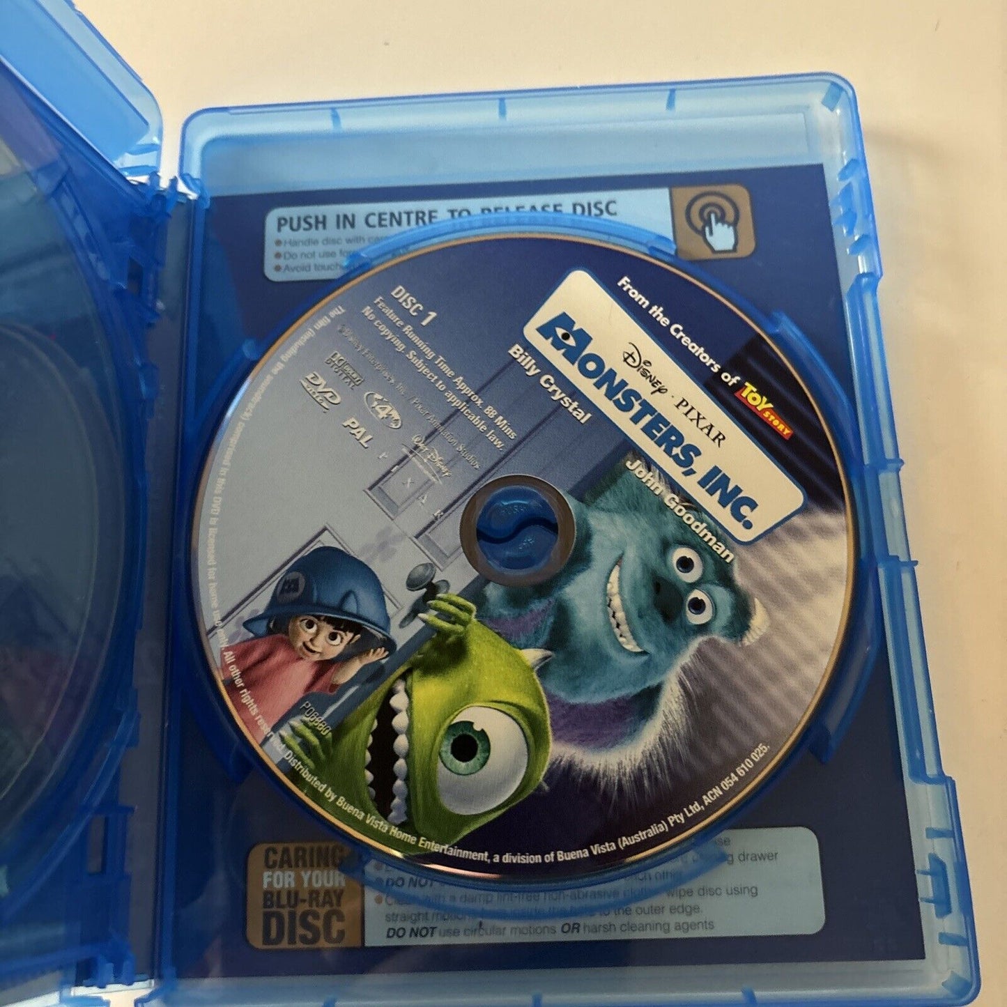Monsters, Inc. (Blu-ray + DVD, 2001) Steve Buscemi, John Goodman All Regions