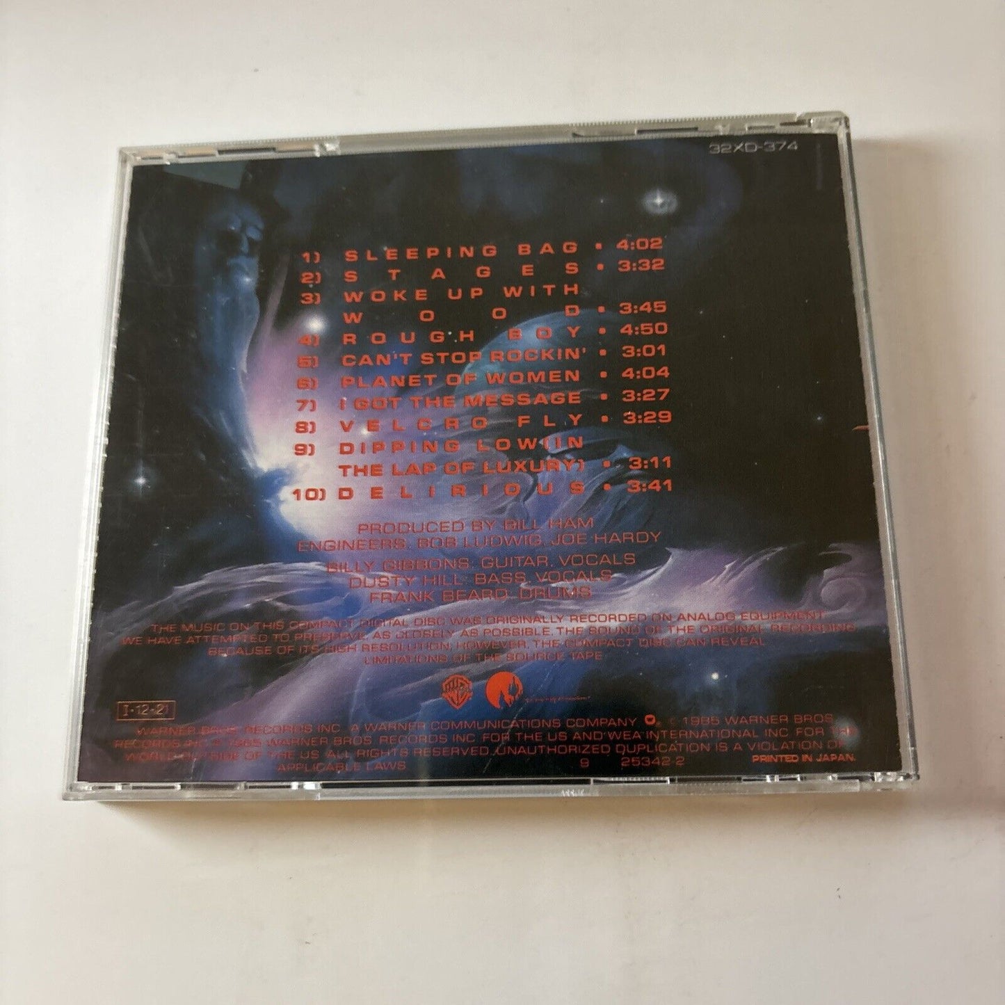 Zz Top - Afterburner (CD, 1985) Japan 925342-2