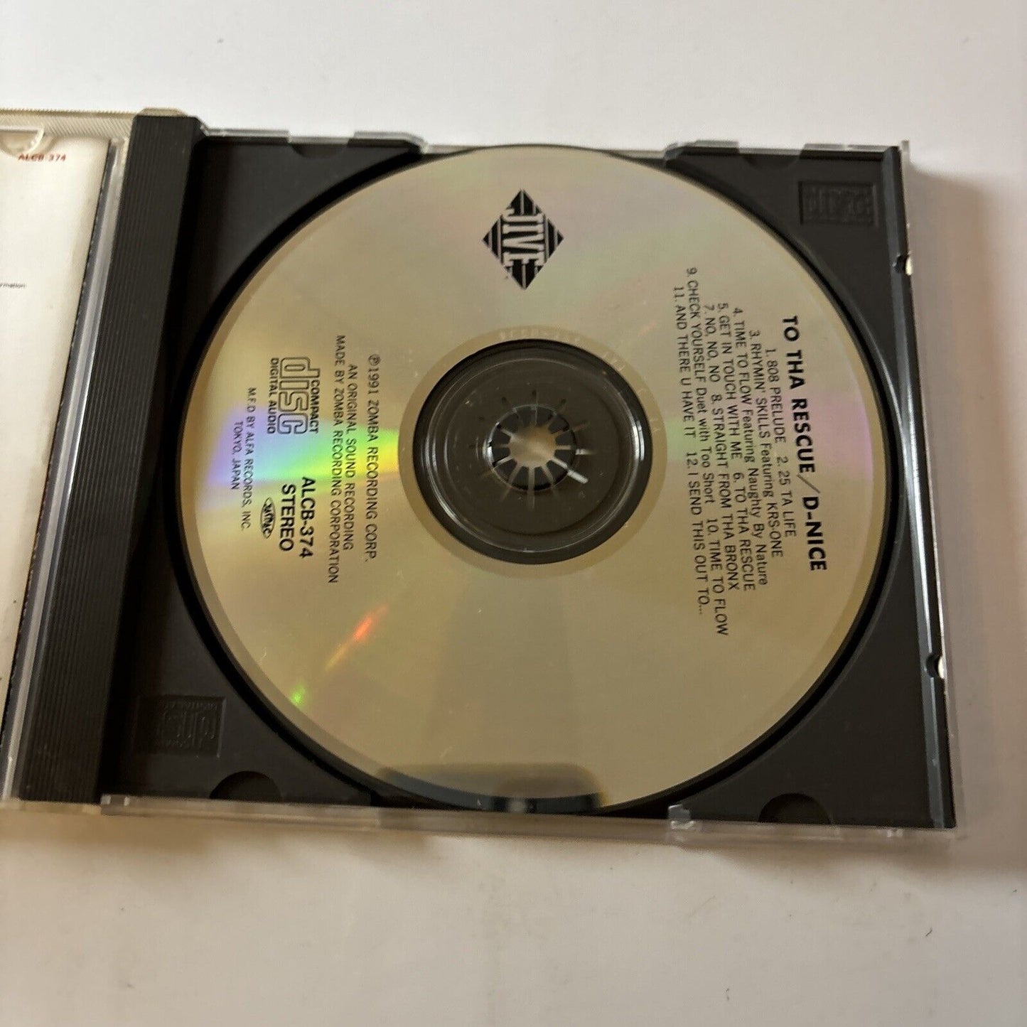 D-Nice - To Tha Rescue (CD, 1991) Japan alcb-374 Hip Hop