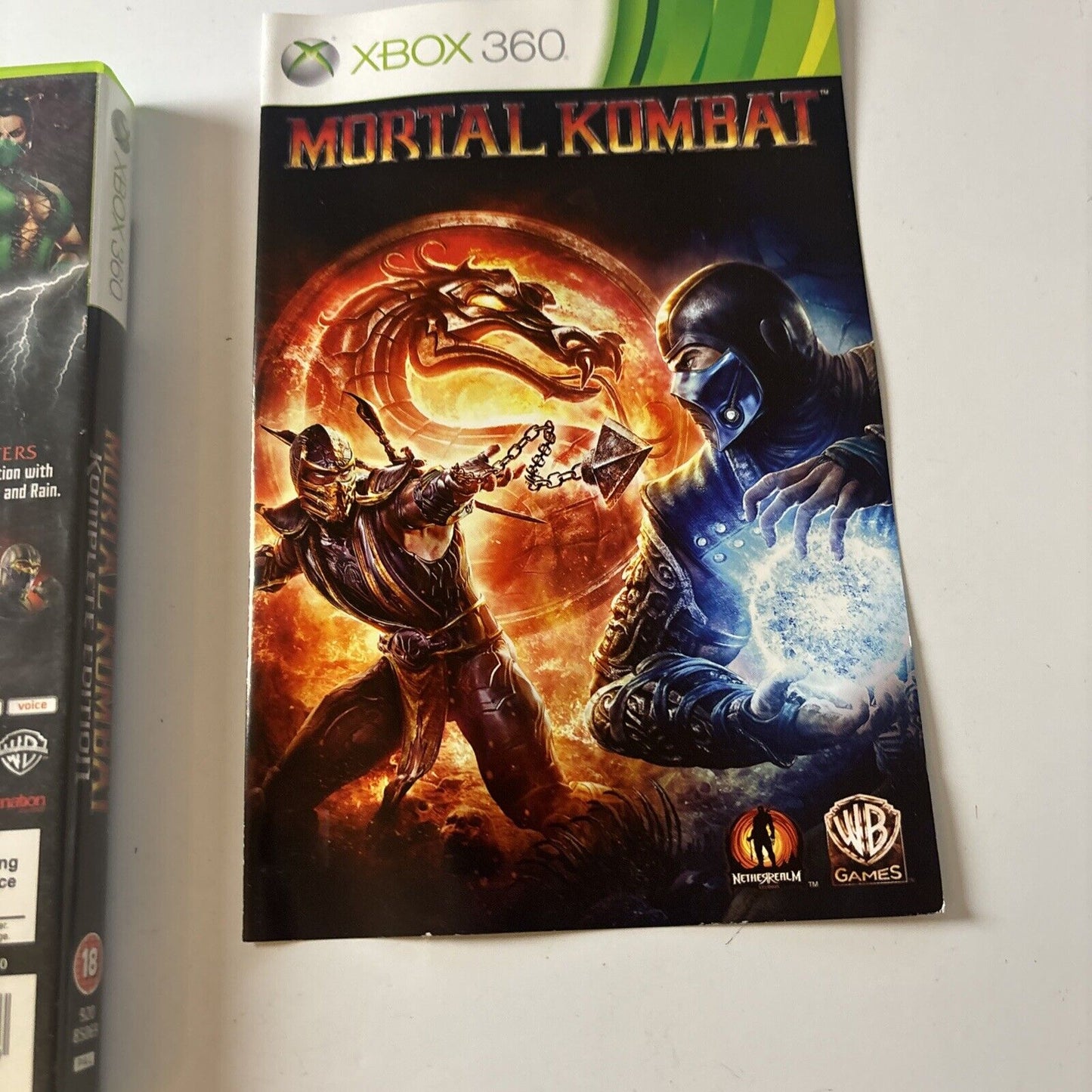 Mortal Kombat Komplete Edition Xbox 360 Manual PAL