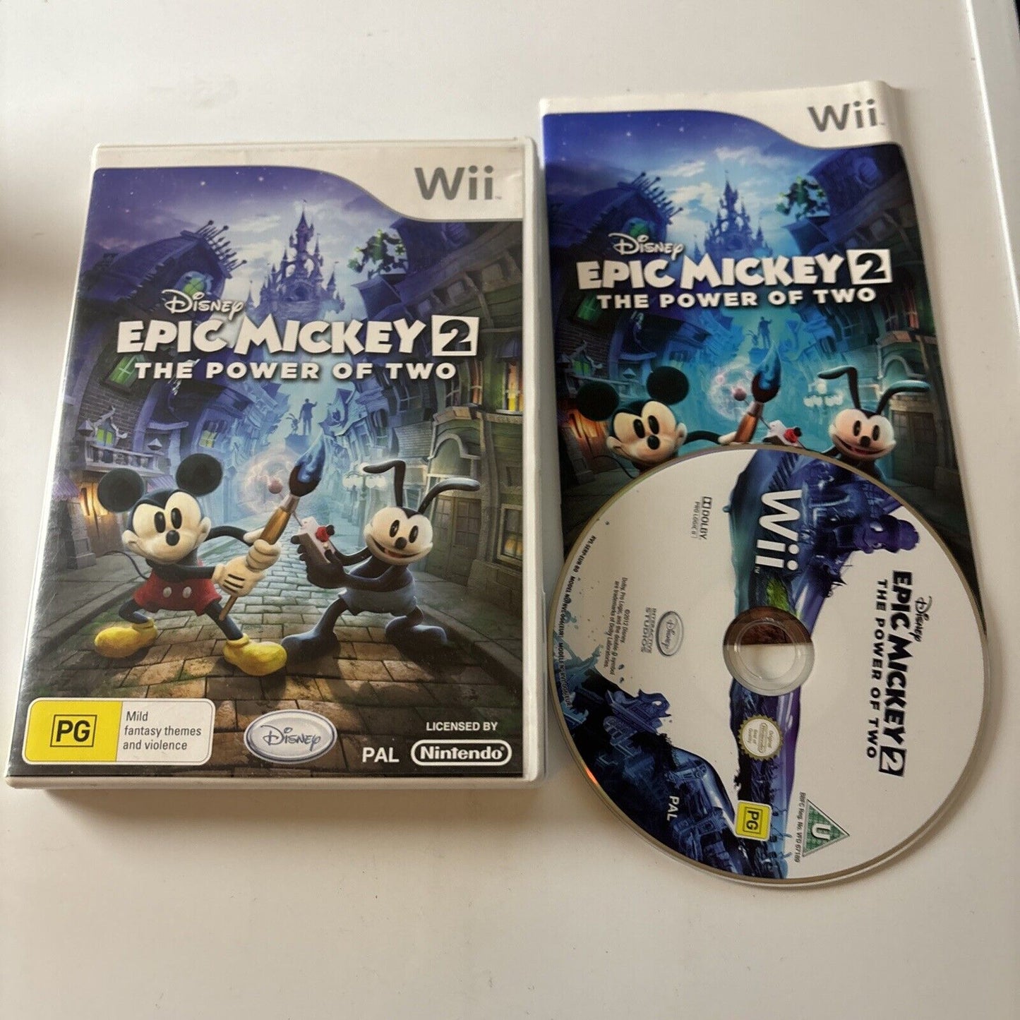 Mickey 2 The Power of Two Game Nintendo Wii Disney Epic PAL Manual