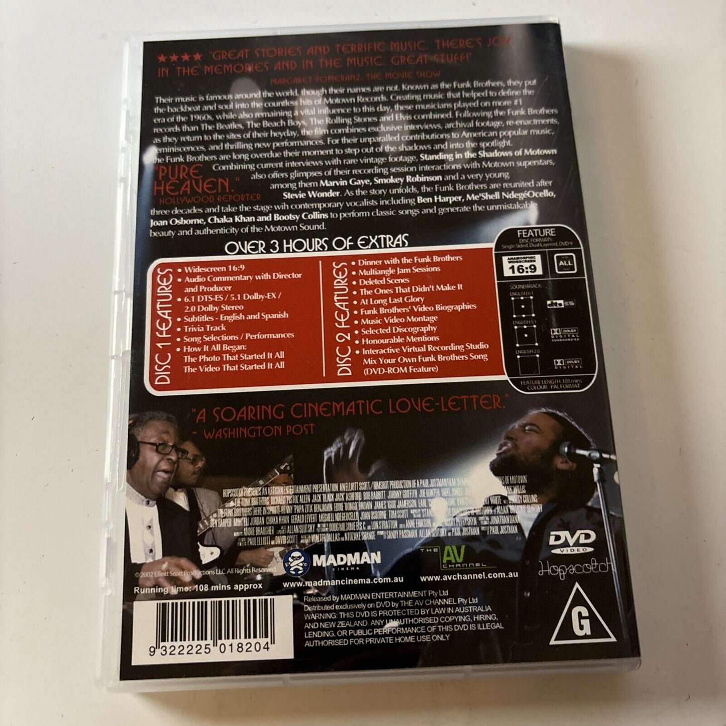 Standing in the Shadows of Motown (DVD, 2002) NEW All Regions