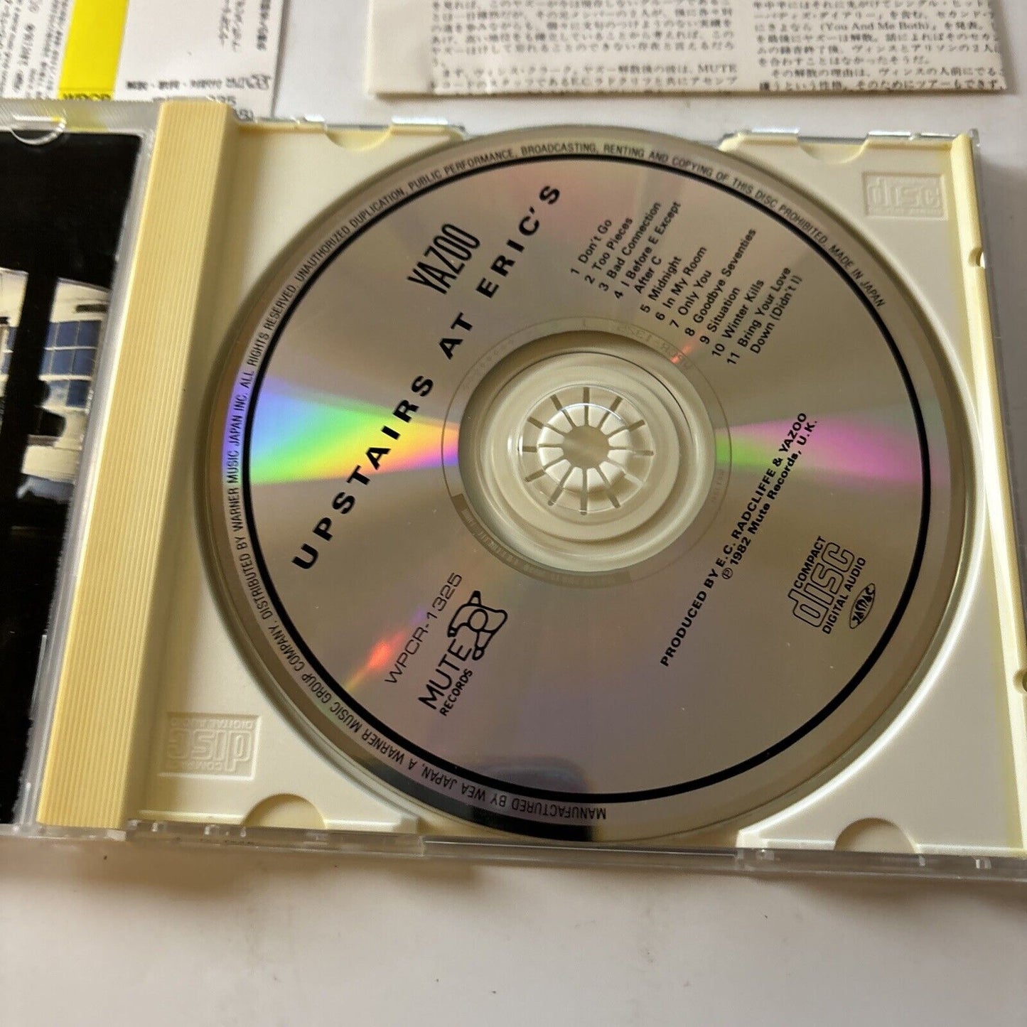 Yazoo - Upstairs At Eric's (CD, 1997) Japan WPCR-1325 Obi