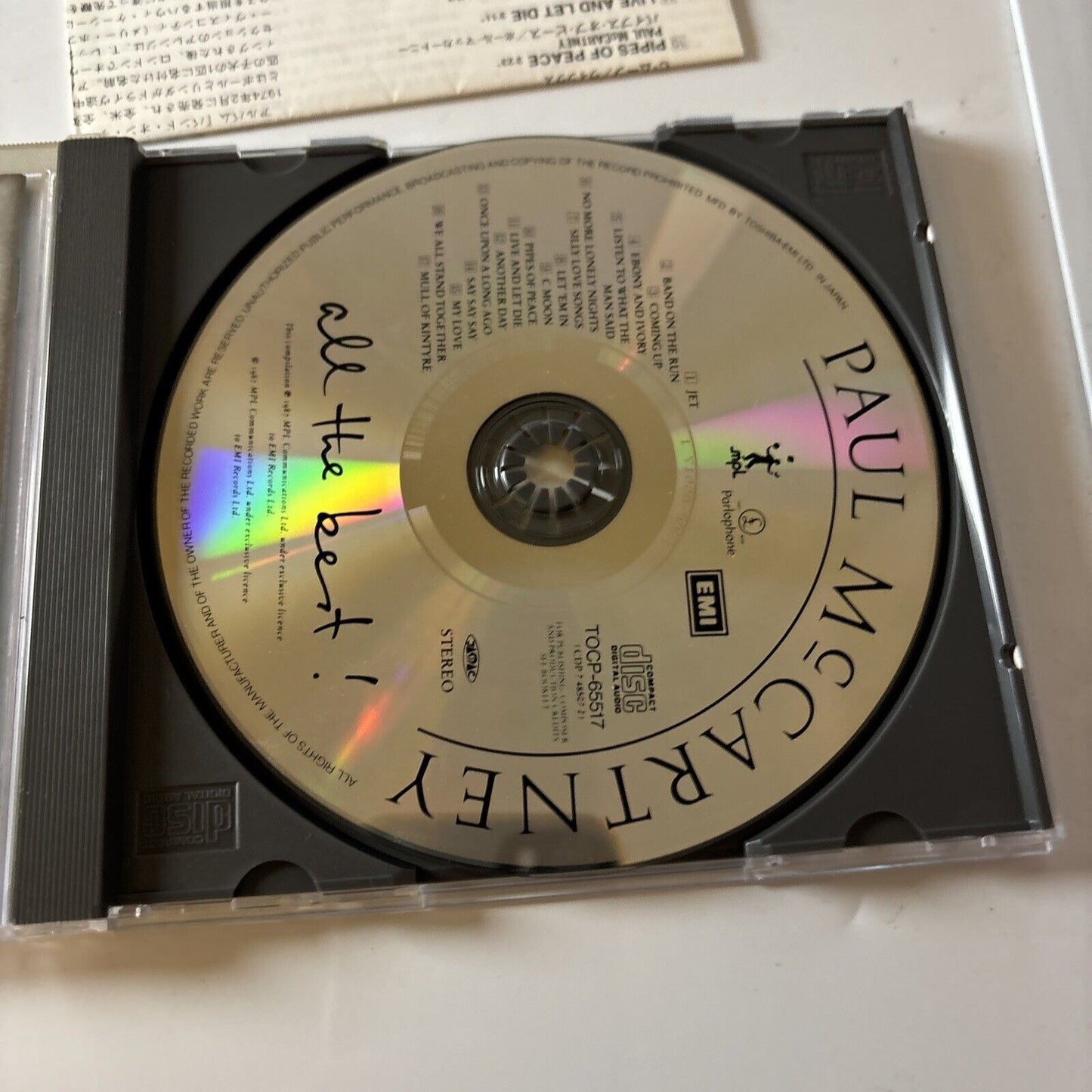 Paul McCartney - All The Best! (CD, 2000) Japan TOCP-65517