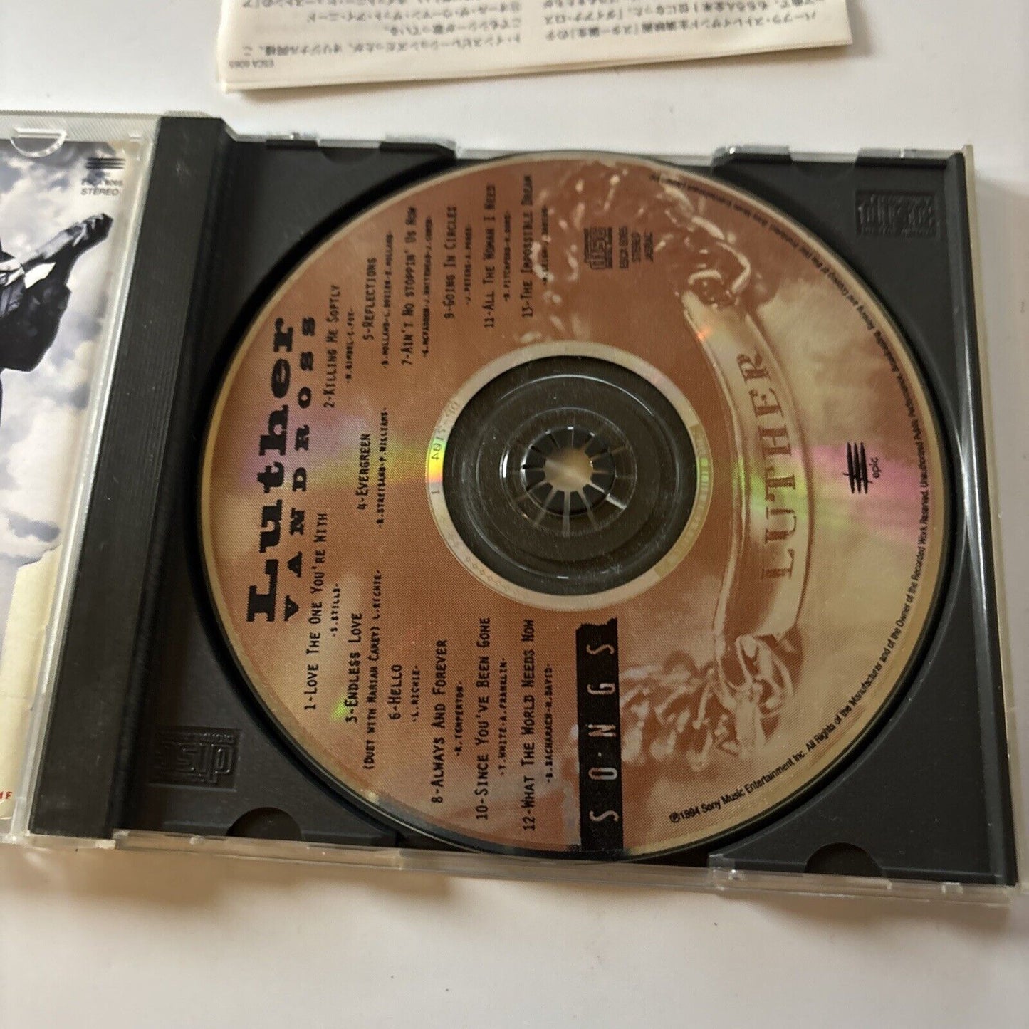 Luther Vandross - Epic Songs (CD, 1994) Japan ESCA-6065