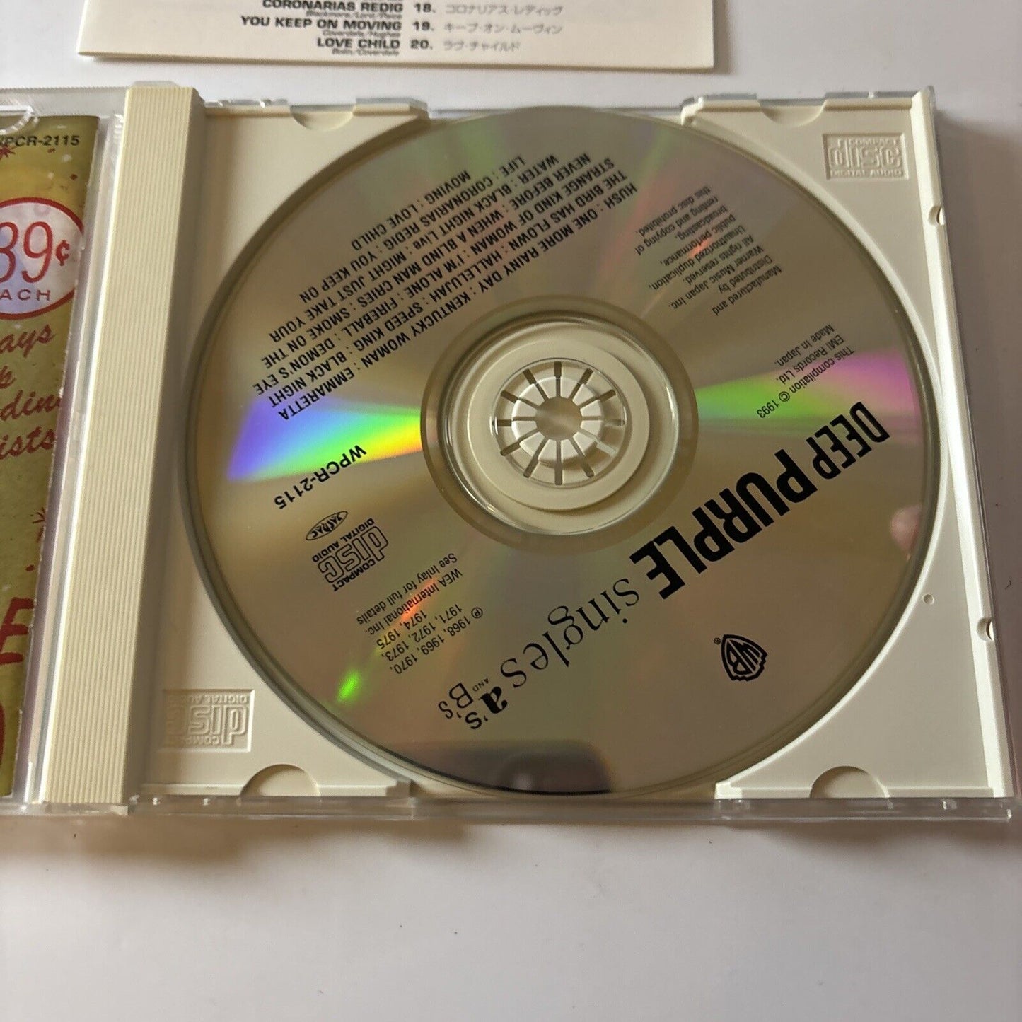 Deep Purple - Singles A's & B's (CD, 1998) Japan WPCR-2115