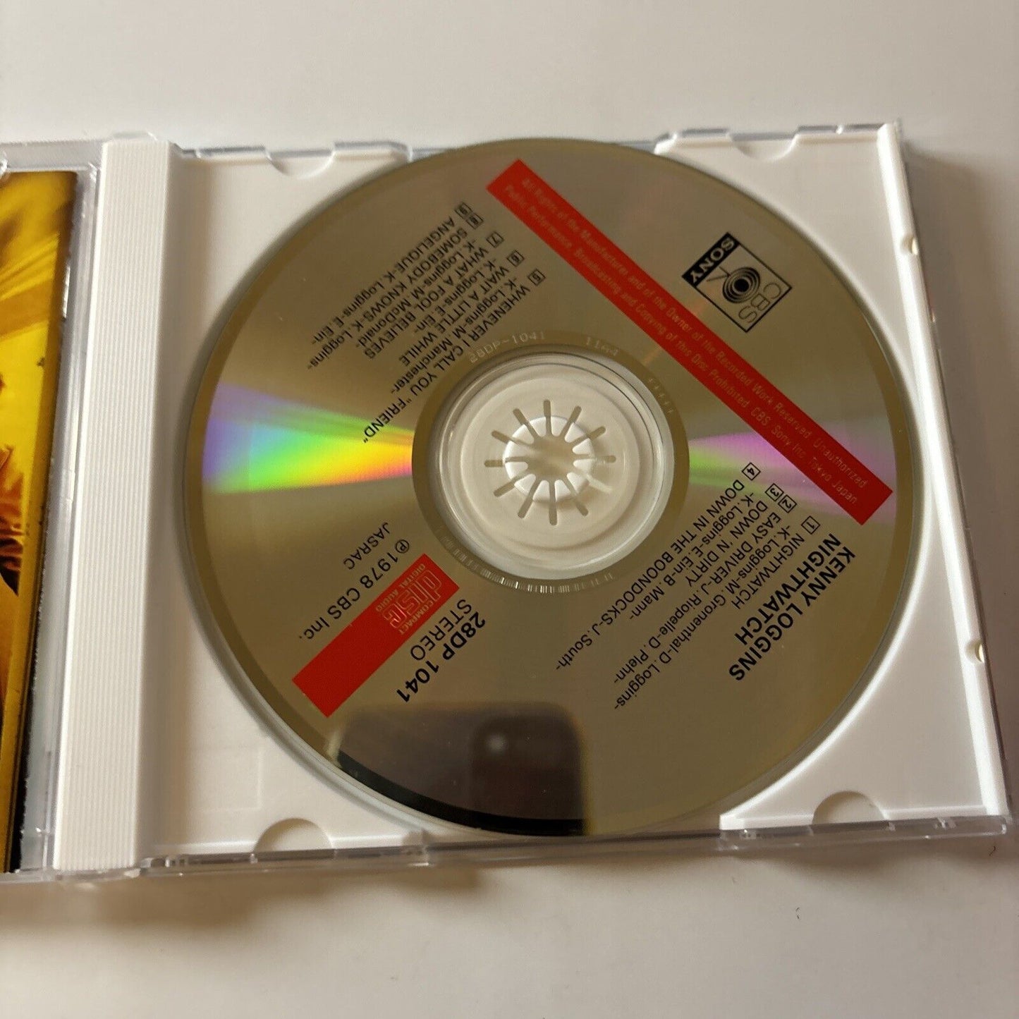 Kenny Loggins - Nightwatch (CD, 1987) Japan CBS/Sony 28dp-1041