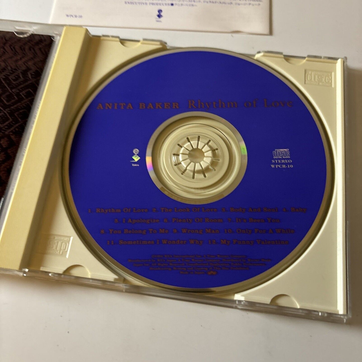 Anita Baker - Rhythm Of Love (CD, 1994) Japan wpcr-10