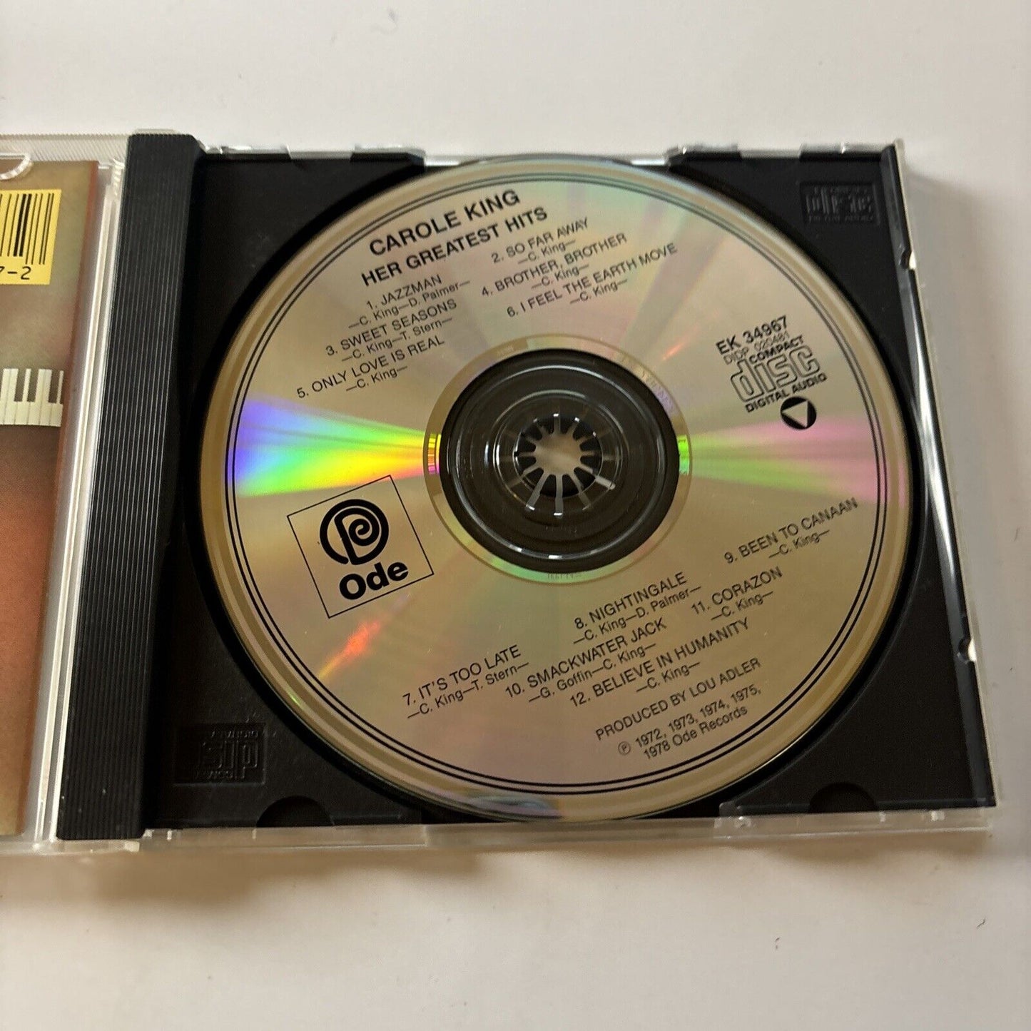 Carole King - Her Greatest Hits - Songs Of Long Ago (CD, 1978) USA EK 34967