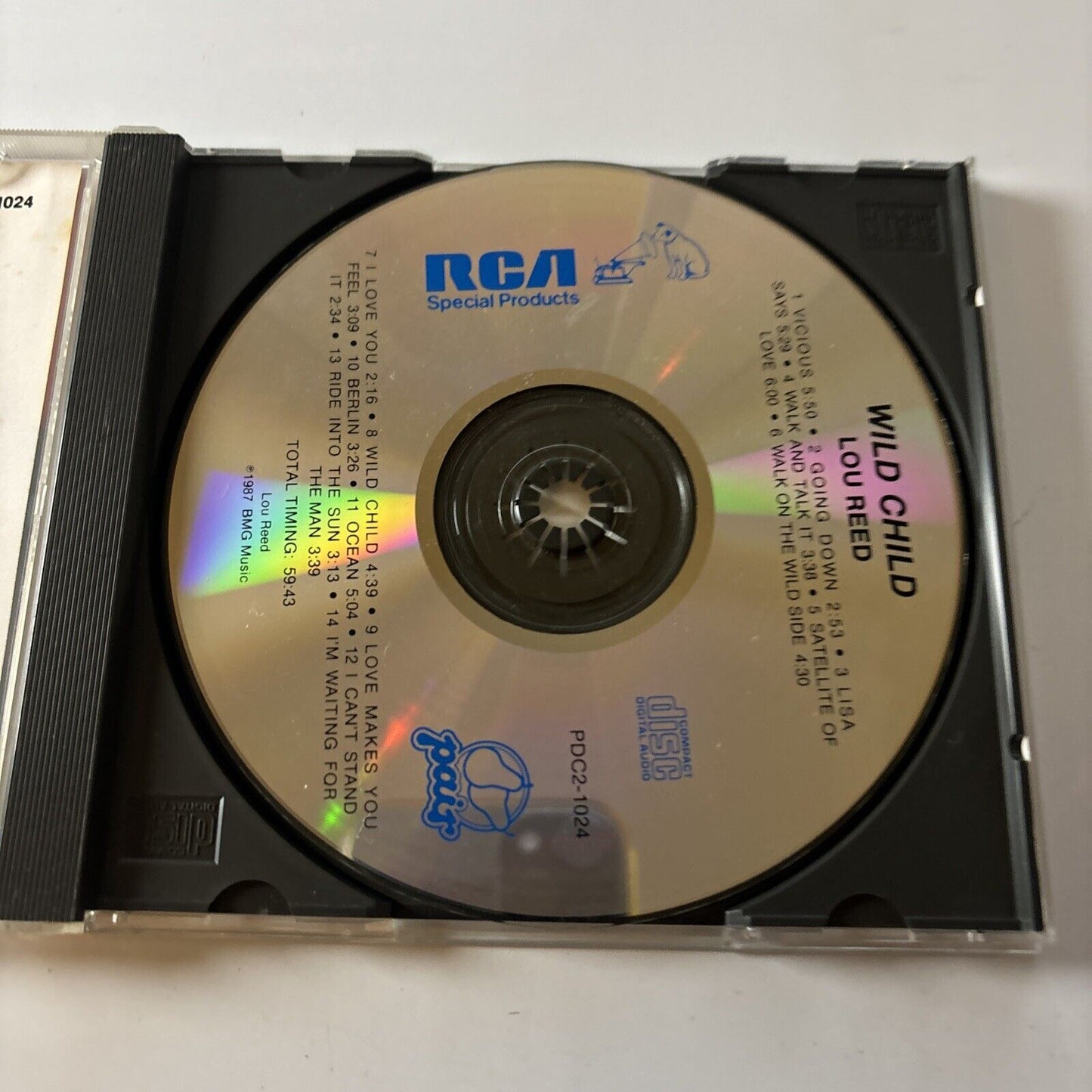 Lou Reed - Wild Child (CD, 1987) USA RCA Special Products pdc-2-1024