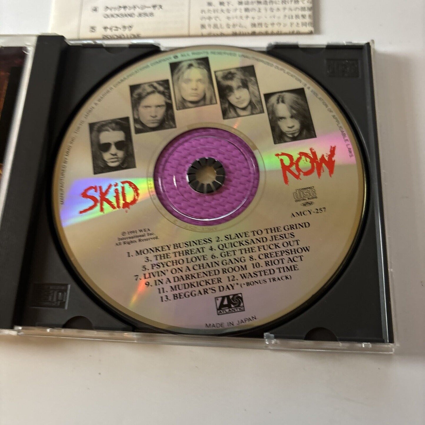 Skid Row - Slave To The Grind (CD, 1991) Japan amcy-257
