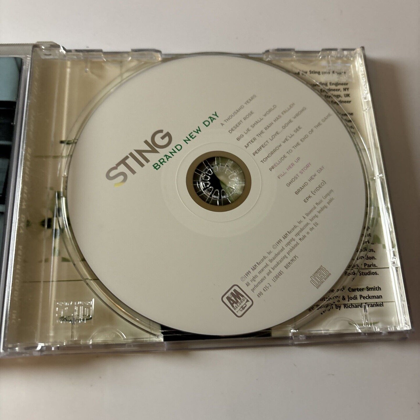 Sting - Brand New Day (CD, 1999) A&M Records 490 425-2