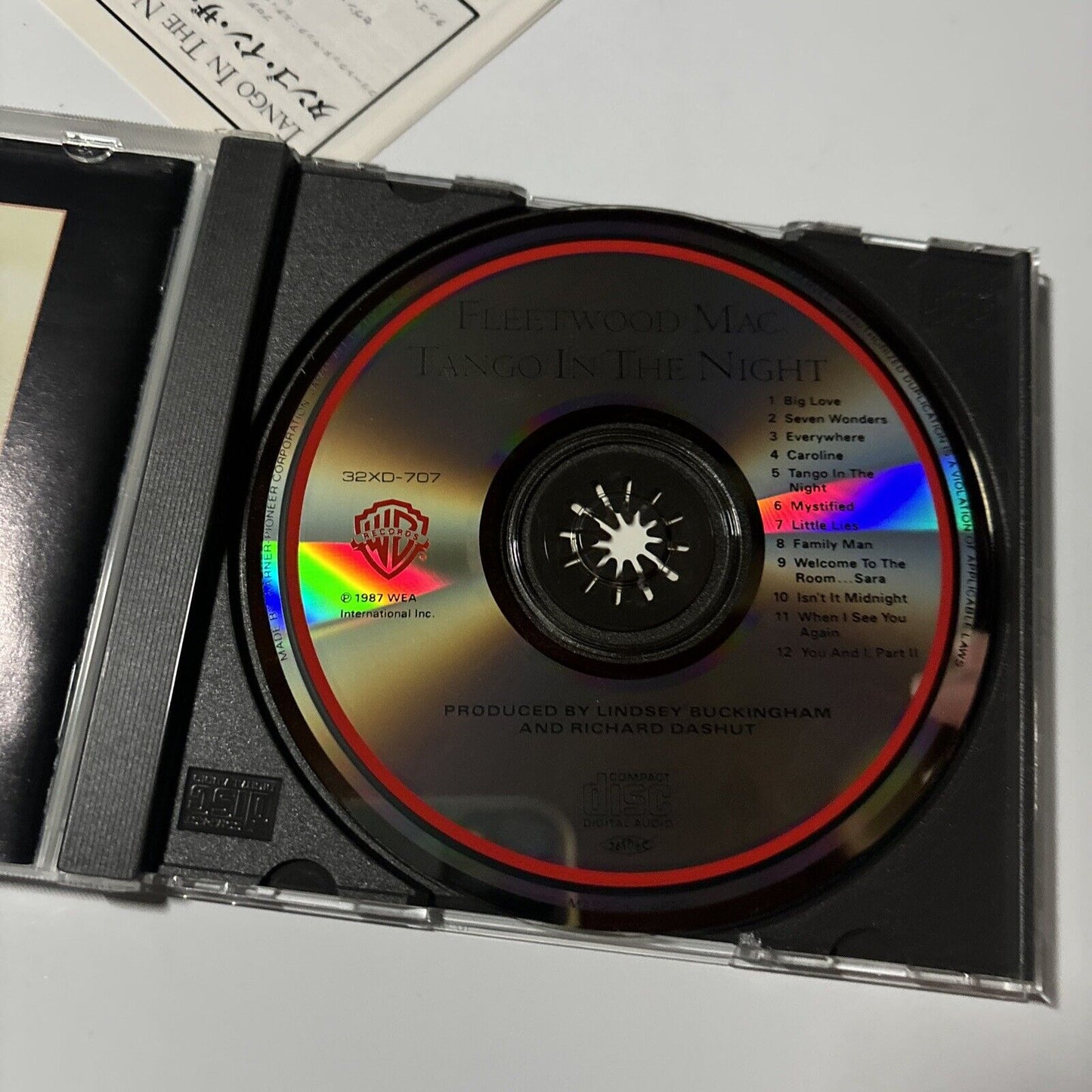 Fleetwood Mac - Tango In The Night (CD, 1987) Japan 32xd-707 Warner Bros Records