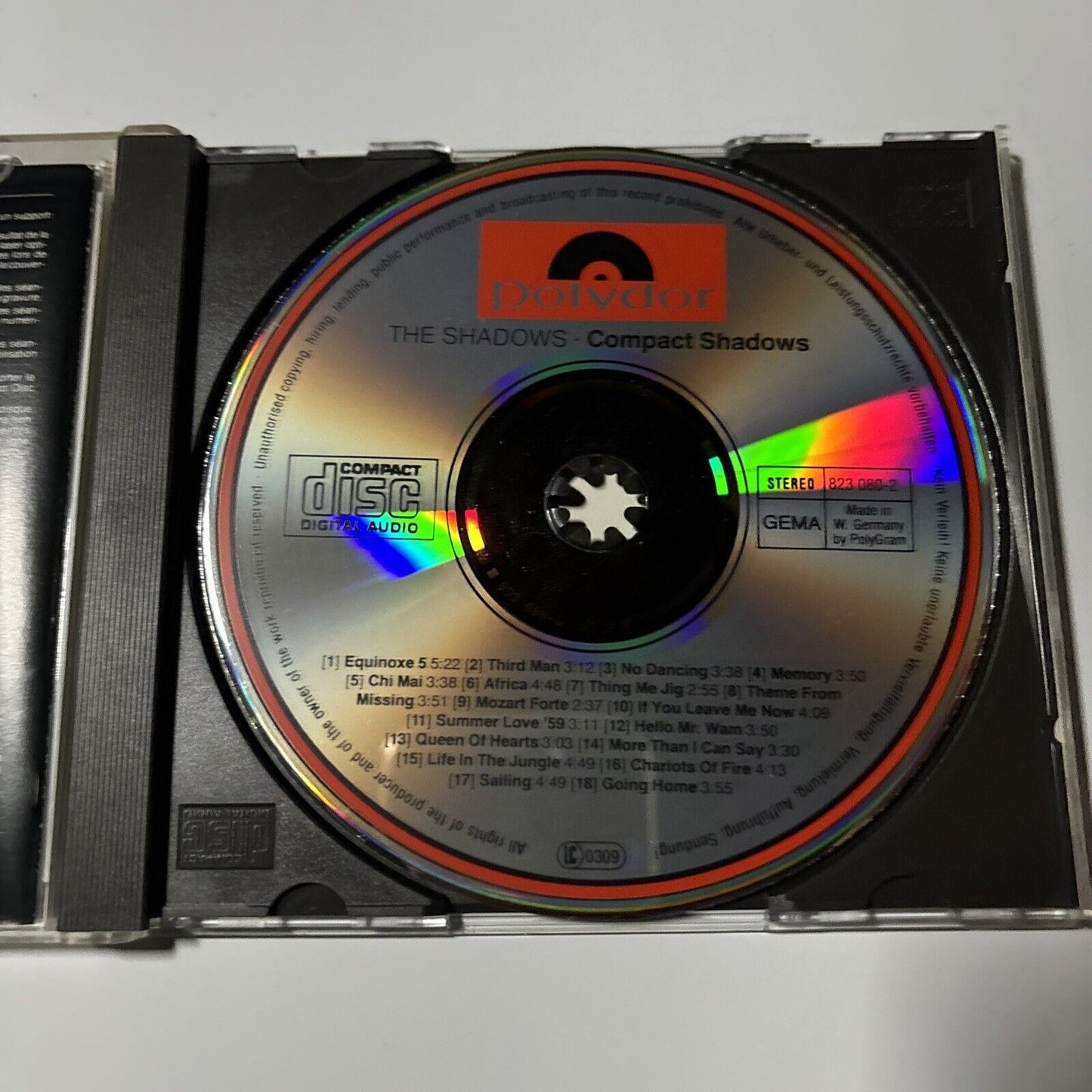 The Shadows - Compact Shadows (CD, 1984) West Germany 823 080-2