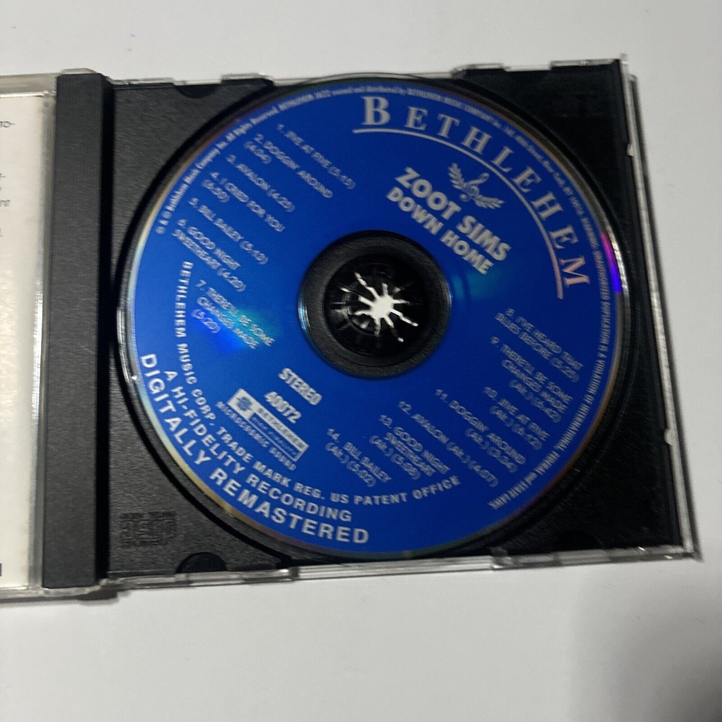 Zoot Sims - Down Home (CD, 1992) Bethlehem Records 20-40072