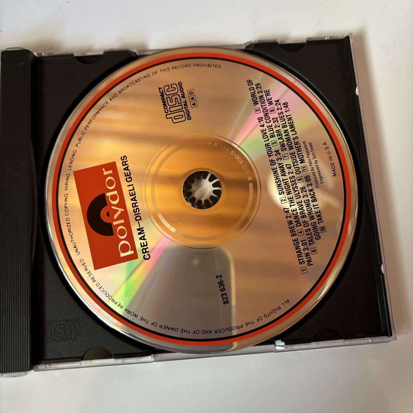 Cream - Disraeli Gears (CD, 1967) Polydor 823 636-2