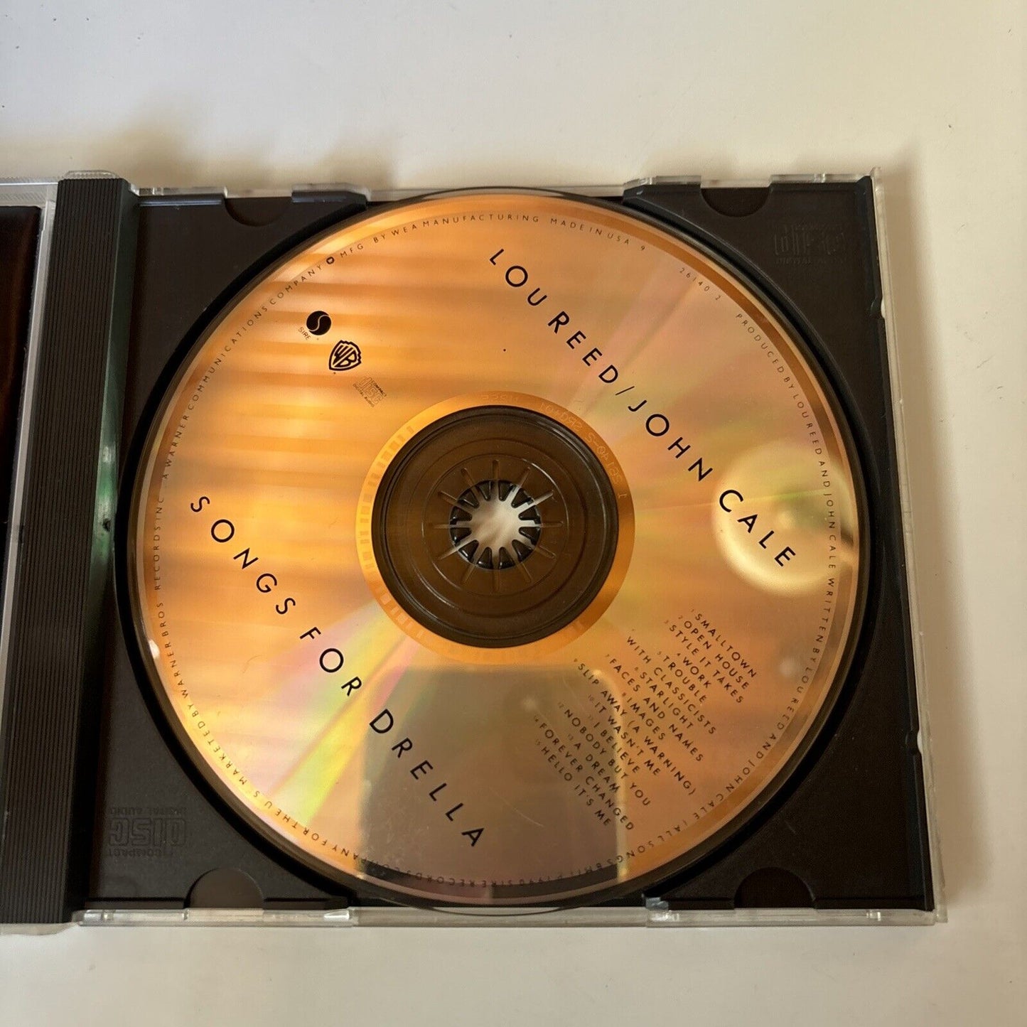 Lou Reed & John Cale - Songs For Drella (CD, 1990) Sire 489662