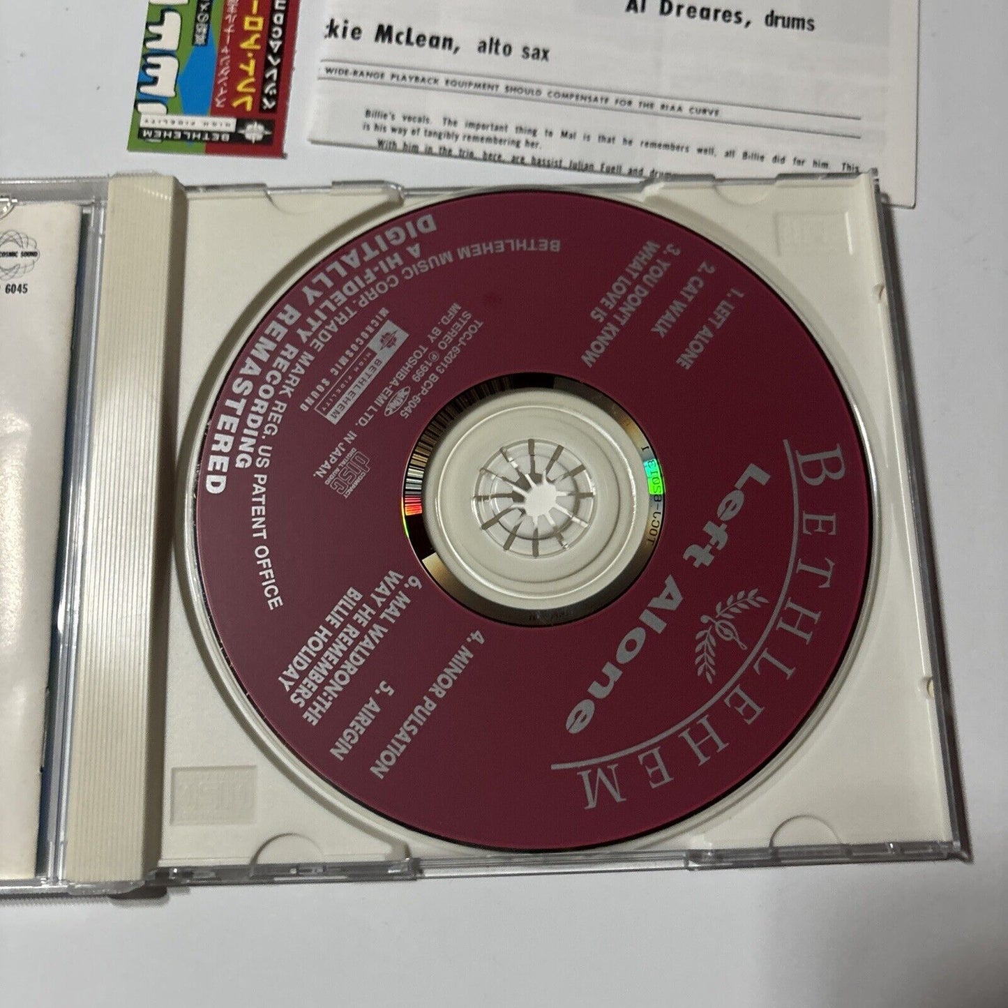 Mal Waldron - Left Alone (CD, 1999) Japan TOCJ-62013 Bethlehem Records