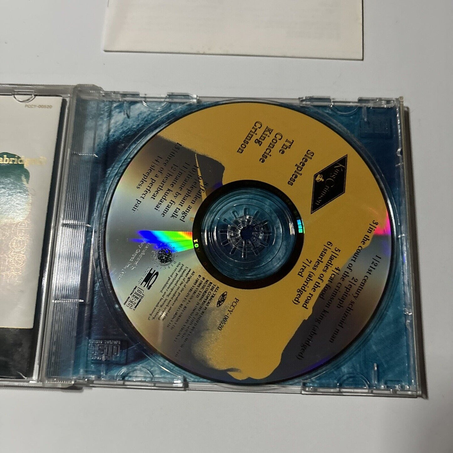 King Crimson - Sleepless - The Concise King Crimson (CD, 1994) Japan pccy-00520