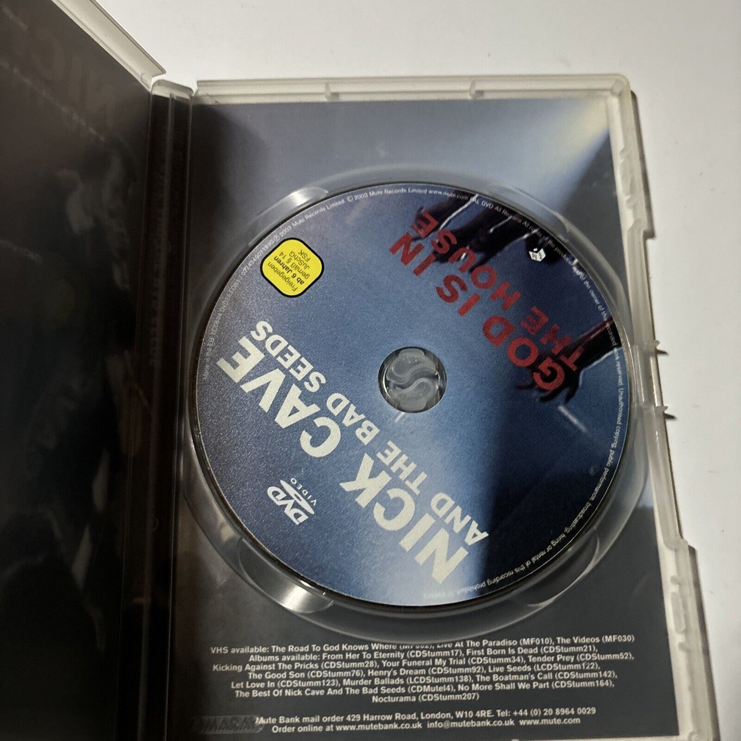 Nick Cave and the Bad Seeds - God Is in the House (DVD, 2001) All Regions