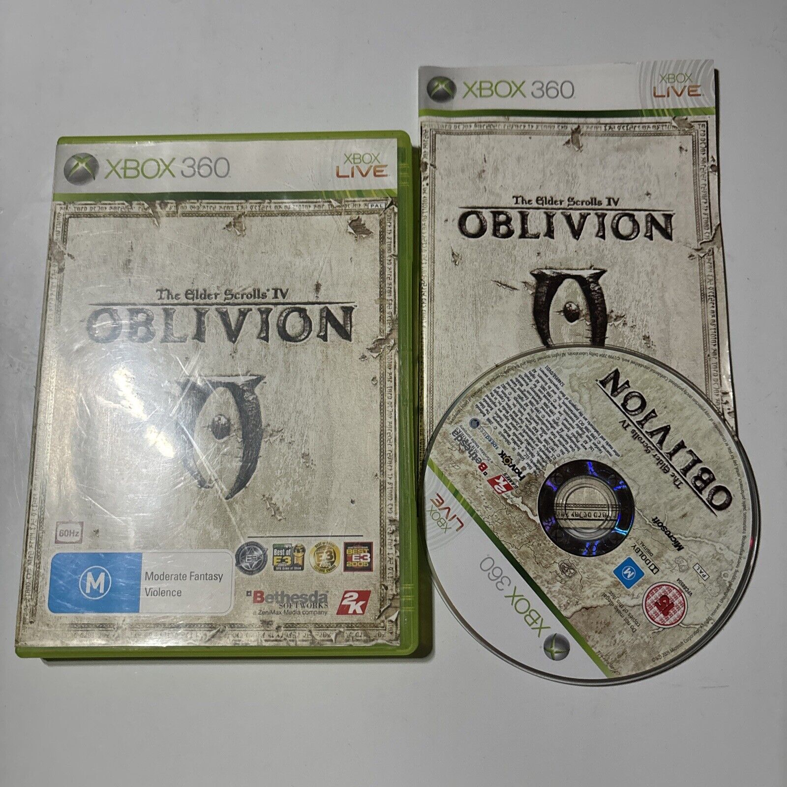 The Elder Scrolls IV Oblivion Xbox 360 PAL Manual – Retro Unit
