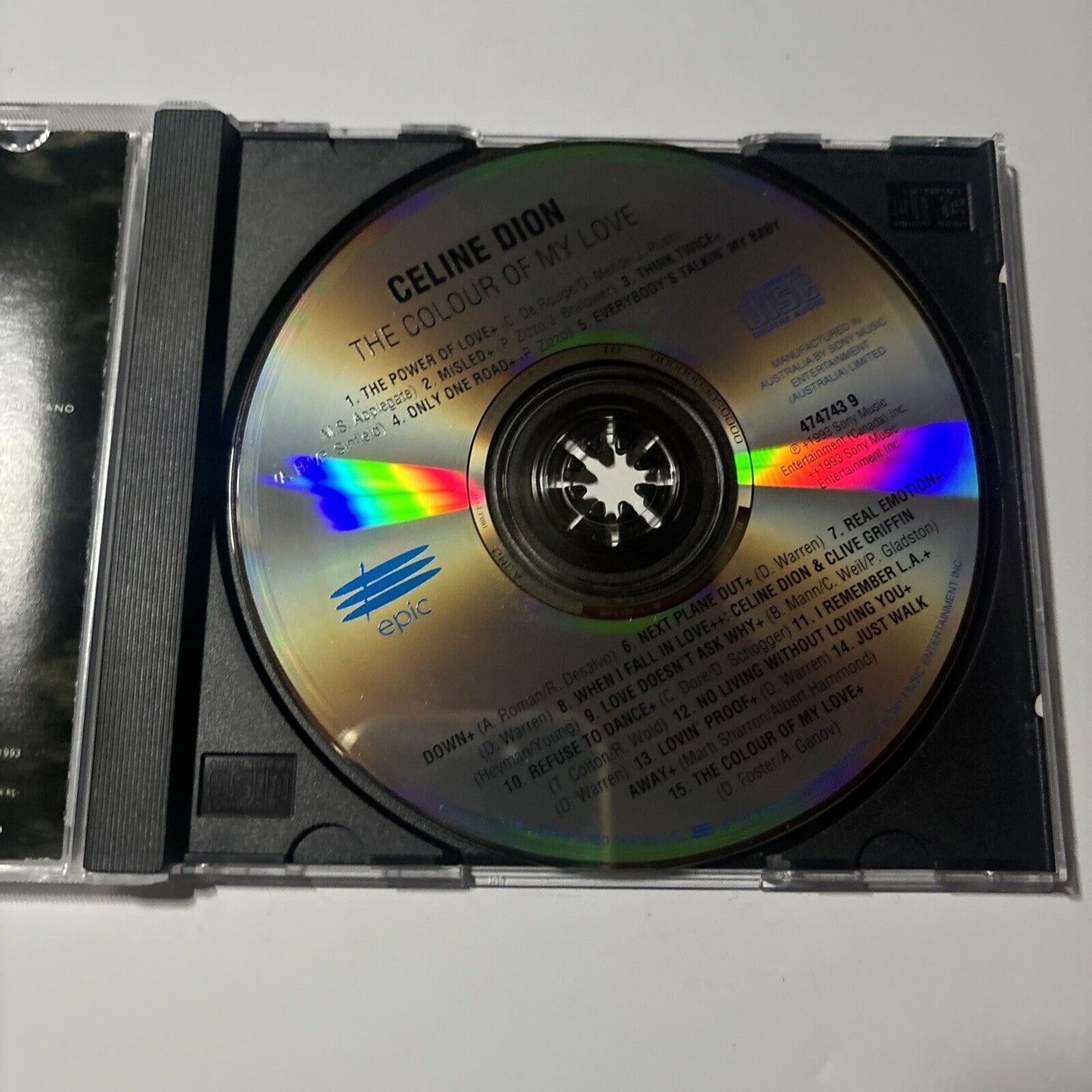 Celine Dion - The Colour Of My Love (CD, 1994)