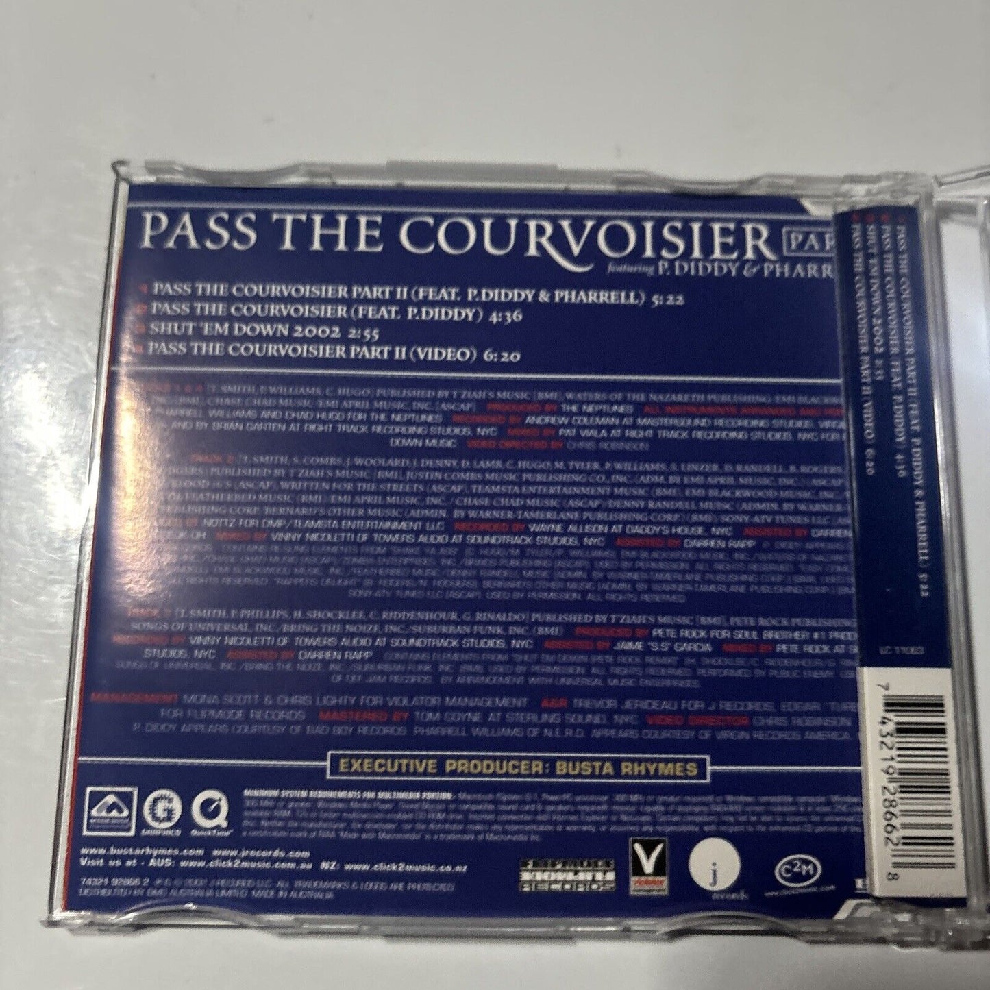 Busta Rhymes Feat. P. Diddy & Pharrell - Pass The Courvoisier Part II (CD, 2002)