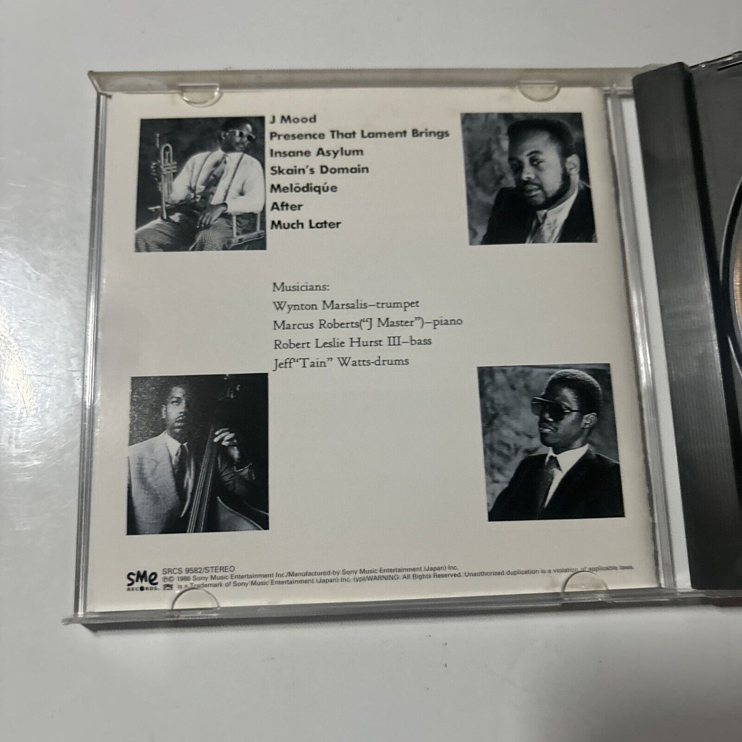 Wynton Marsalis - J Mood (CD, 1986) Japan CBS/Sony srcs-9582