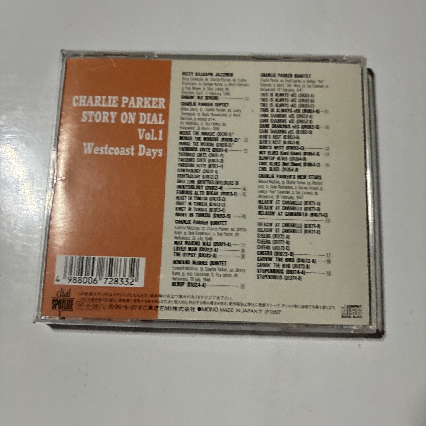 Charlie Parker - Charlie Parker Story On Dial Vol. 1 (CD, 1986) Japan TOCJ-6123