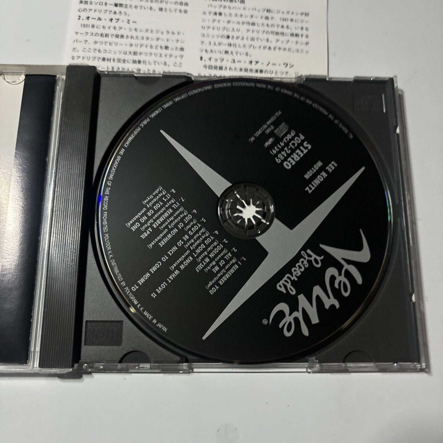 Lee Konitz - Motion (CD, 1997) Japan POCJ-2489 Verve Records