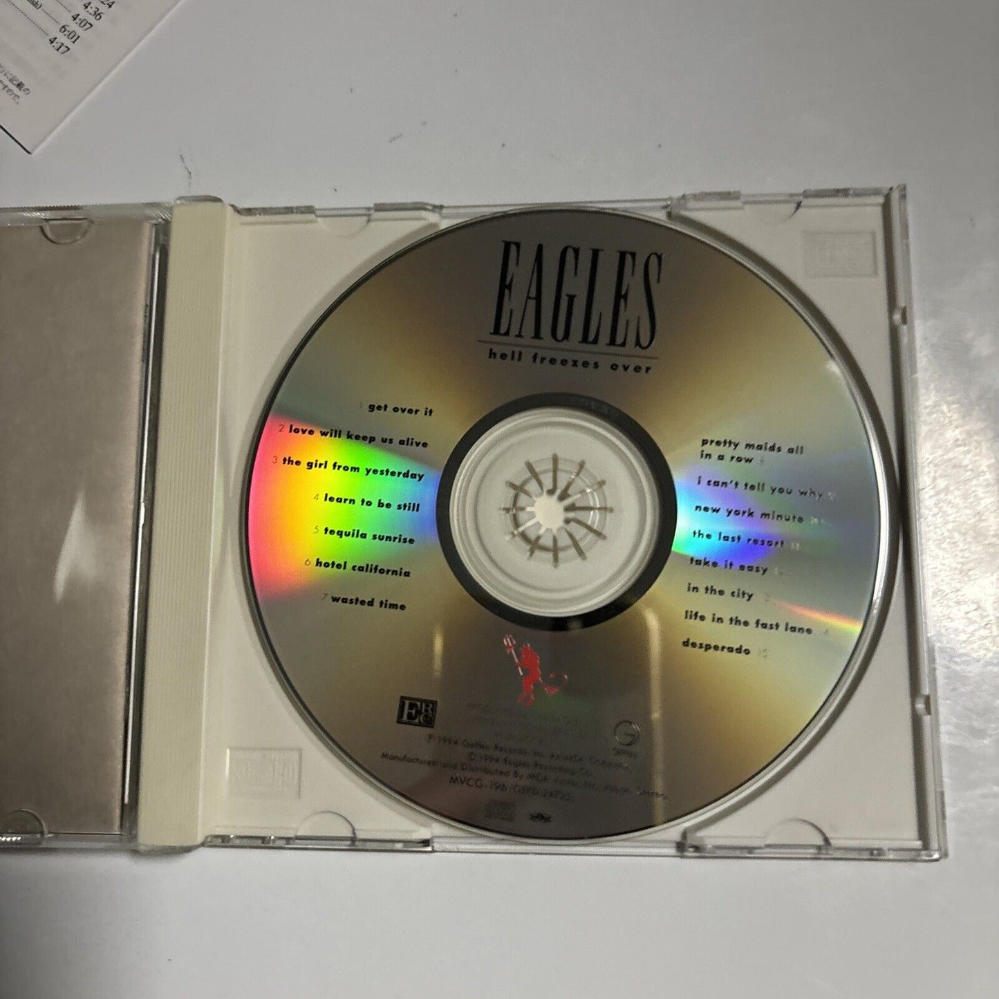 Eagles - Hell Freezes Over (CD, 1994) Japan mvcg-196 Geffen Records