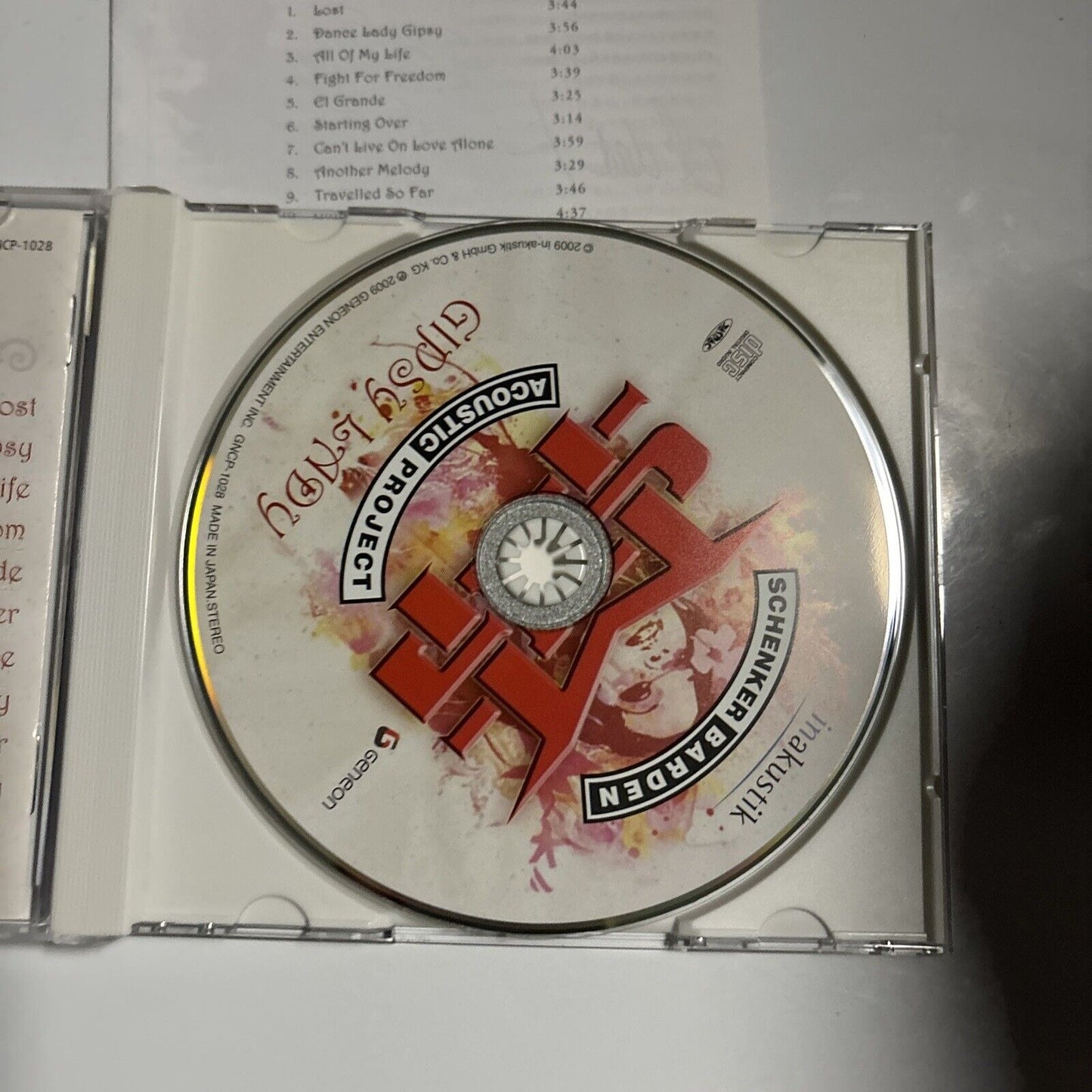Schenker Barden Acoustic Project, MSG - Gipsy Lady (CD 2009) Japan Obi gncp-1028
