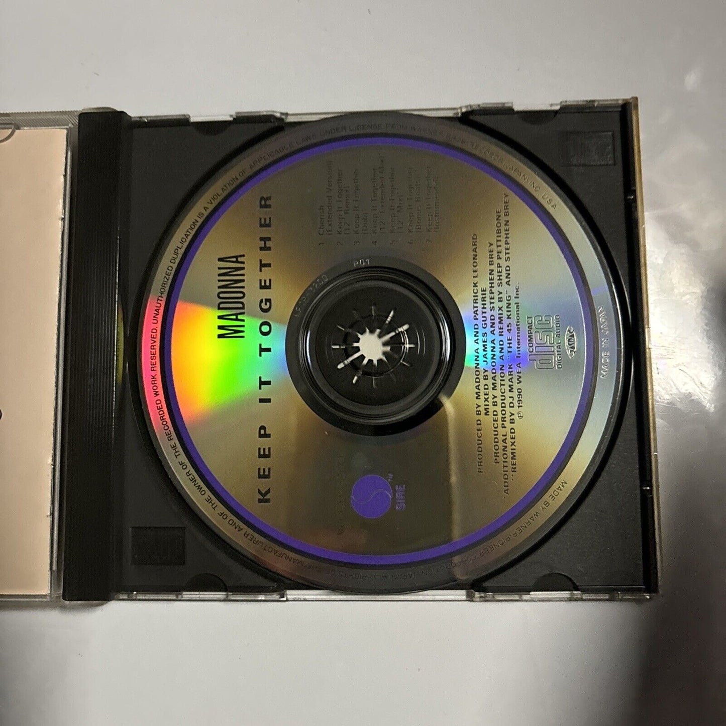 Madonna - Keep It Together (CD, 1990) Japan wpcp-3200