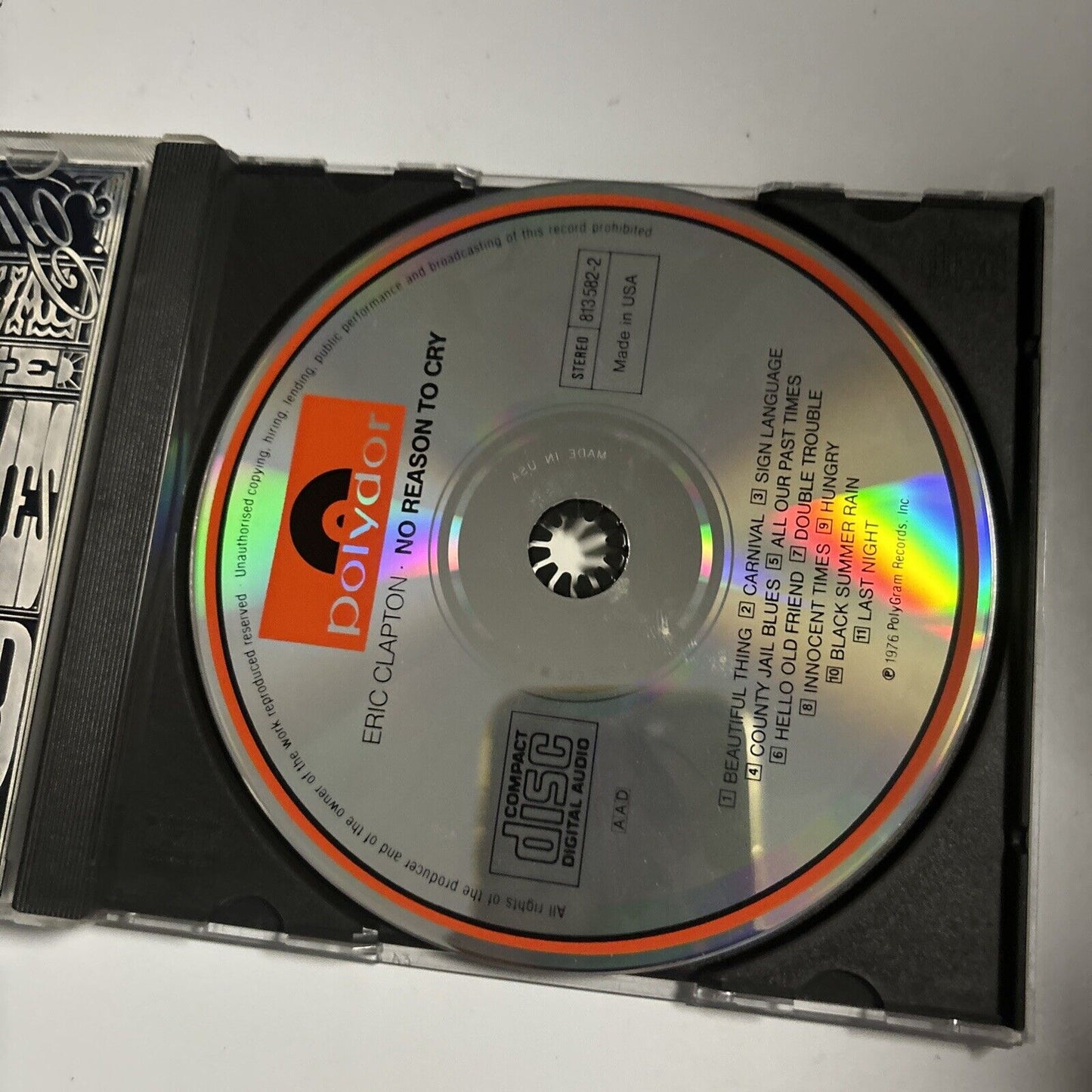 Eric Clapton - No Reason To Cry (CD, 1976) Polydor 813 582-2