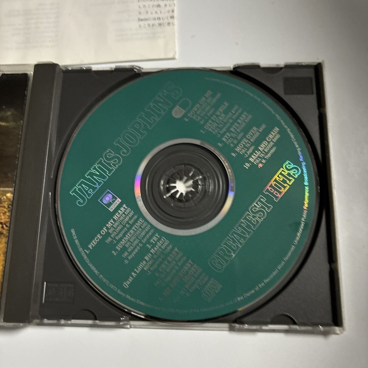 Janis Joplin - Janis Joplin's Greatest Hits (CD, 1995) Japan SRCs-9011