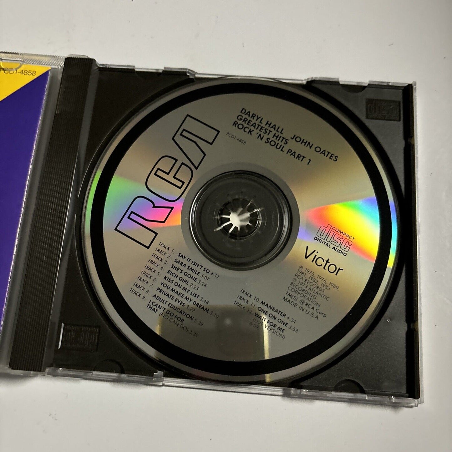 Daryl Hall John Oates - Rock 'n Soul, Pt. 1: Greatest Hits (CD, 1984) PCD1-4858