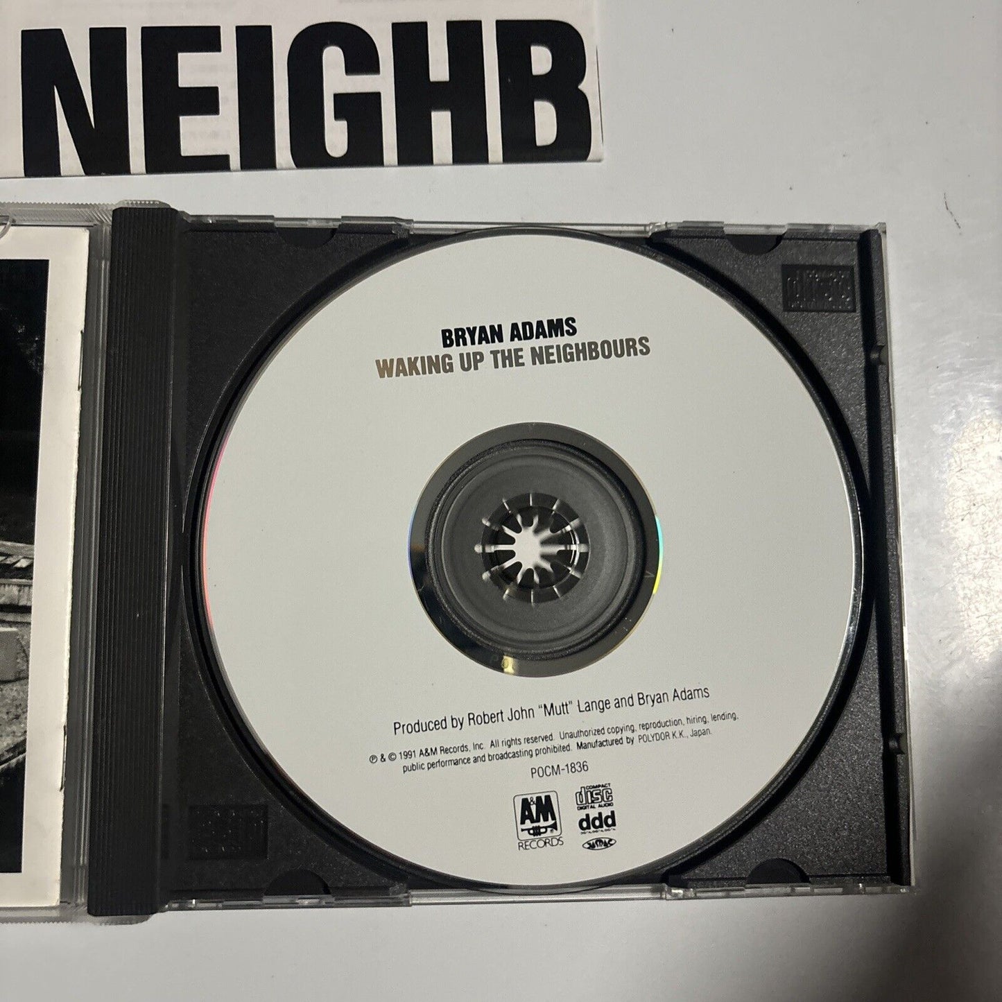 Bryan Adams - Waking Up The Neighbours (CD, 1993) Japan pocm-1836