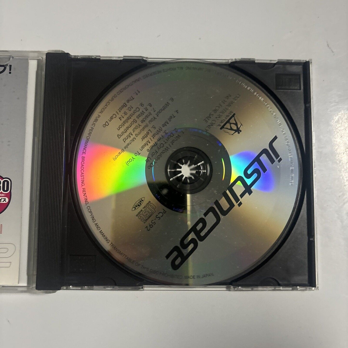 Justincase - Justincase (CD, 2002) Japan pcs-592 Promo