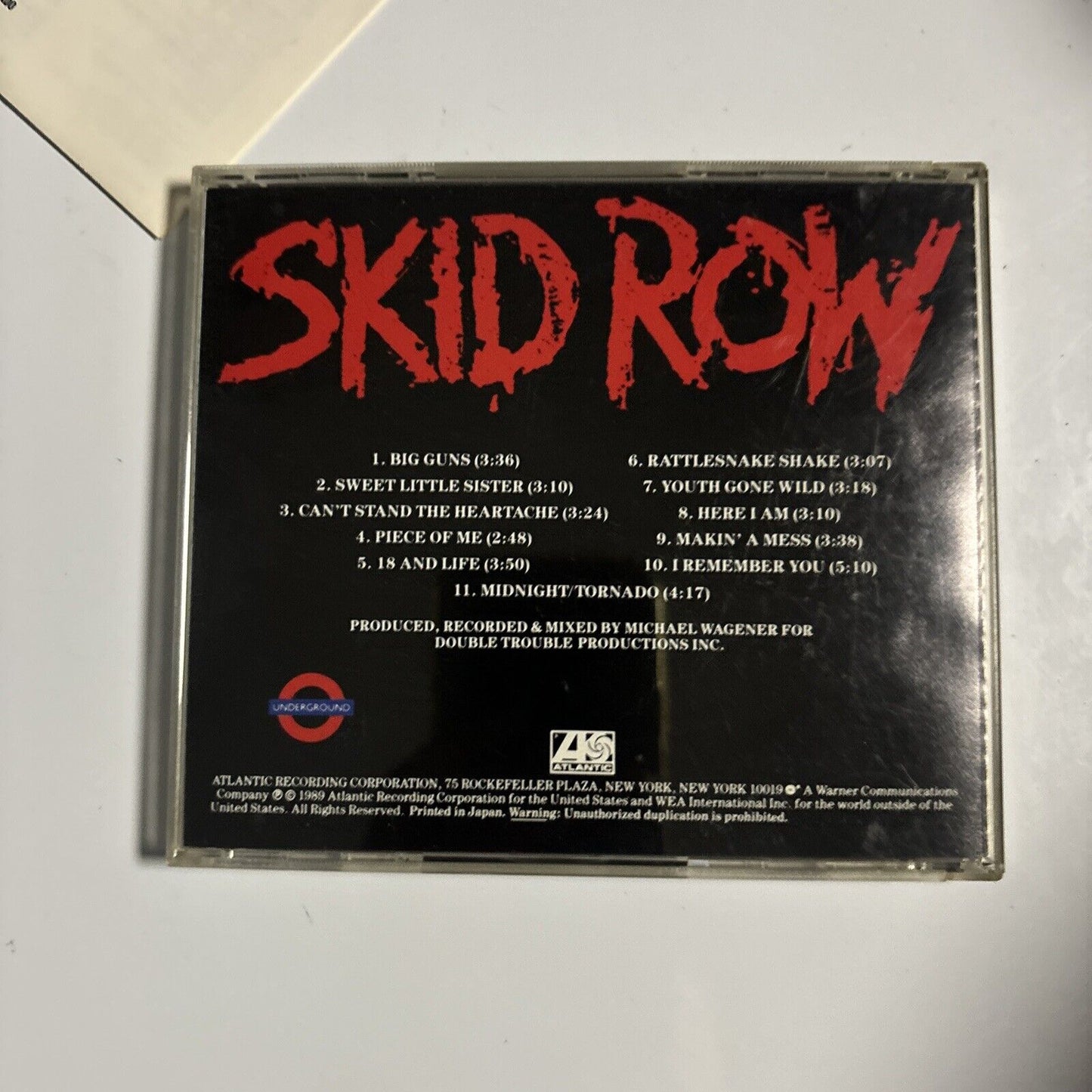 Skid Row - Skid Row (CD, 1994) Japan 25p2-2494 Atlantic