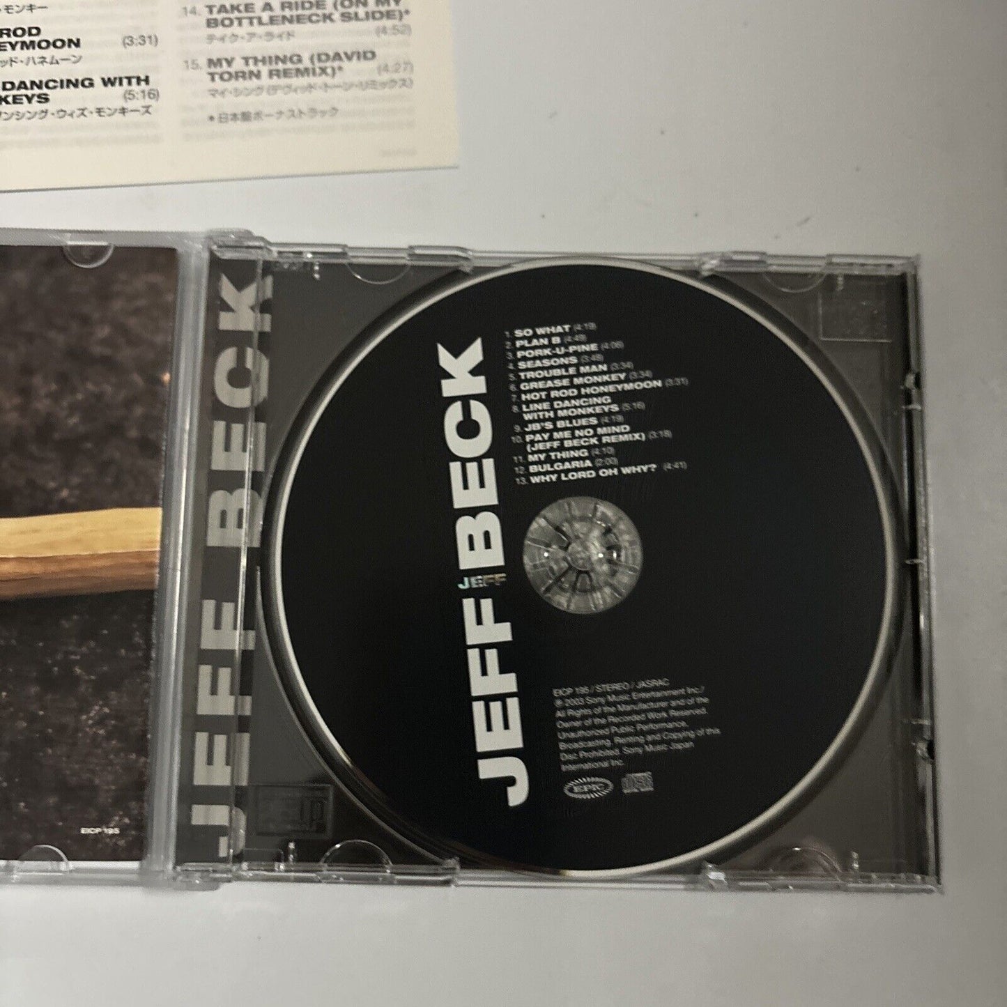 Jeff Beck - Jeff (CD, 2003) Japan EICP-195