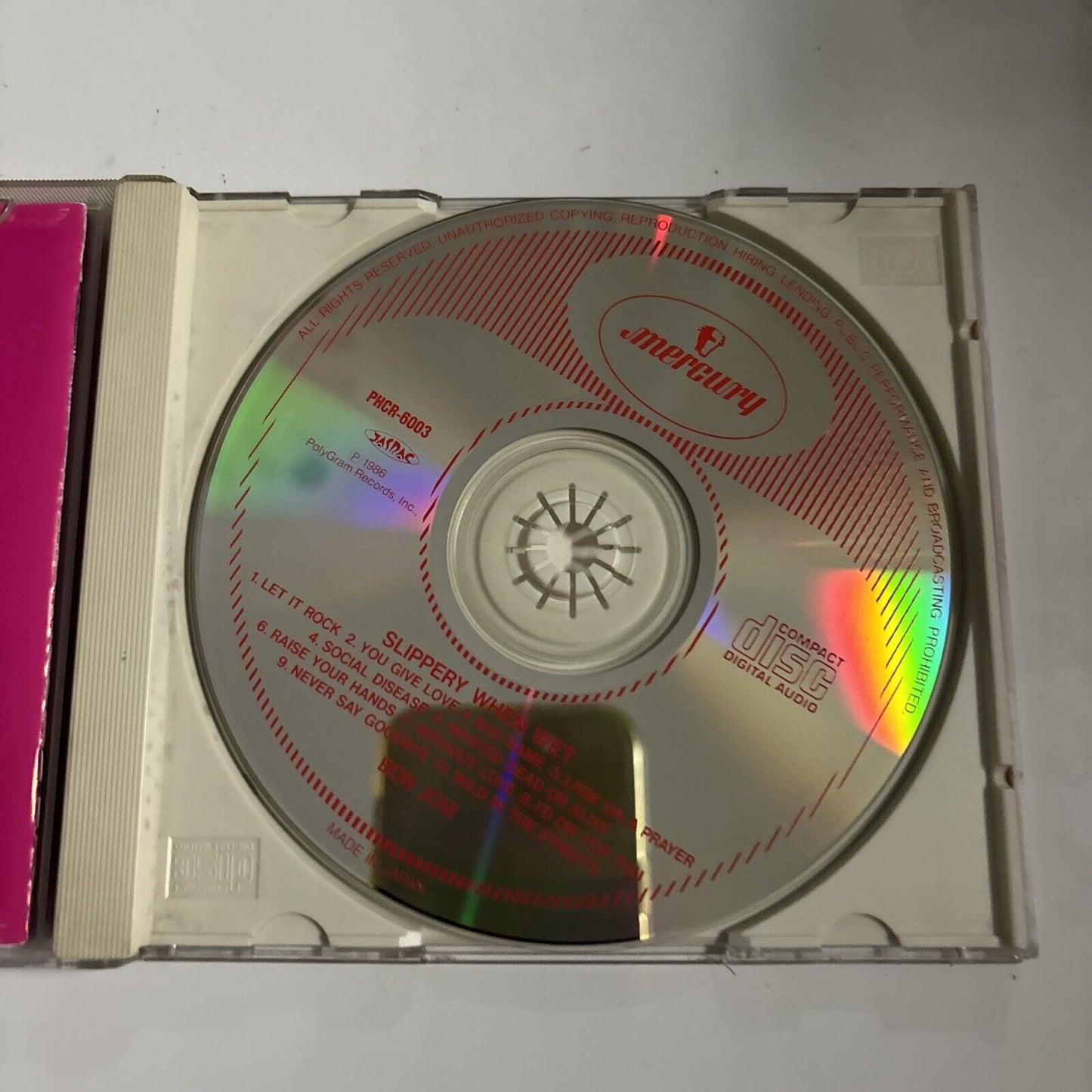 Bon Jovi - Slippery When Wet (CD, 1991) Japan PHCR-6003