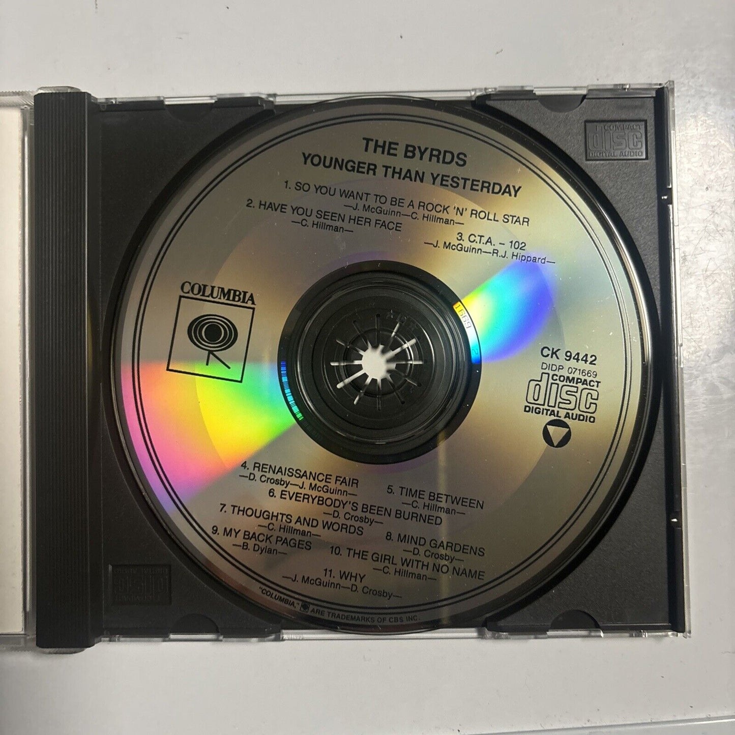 The Byrds - Younger Than Yesterday (CD, 1989) CK 9442