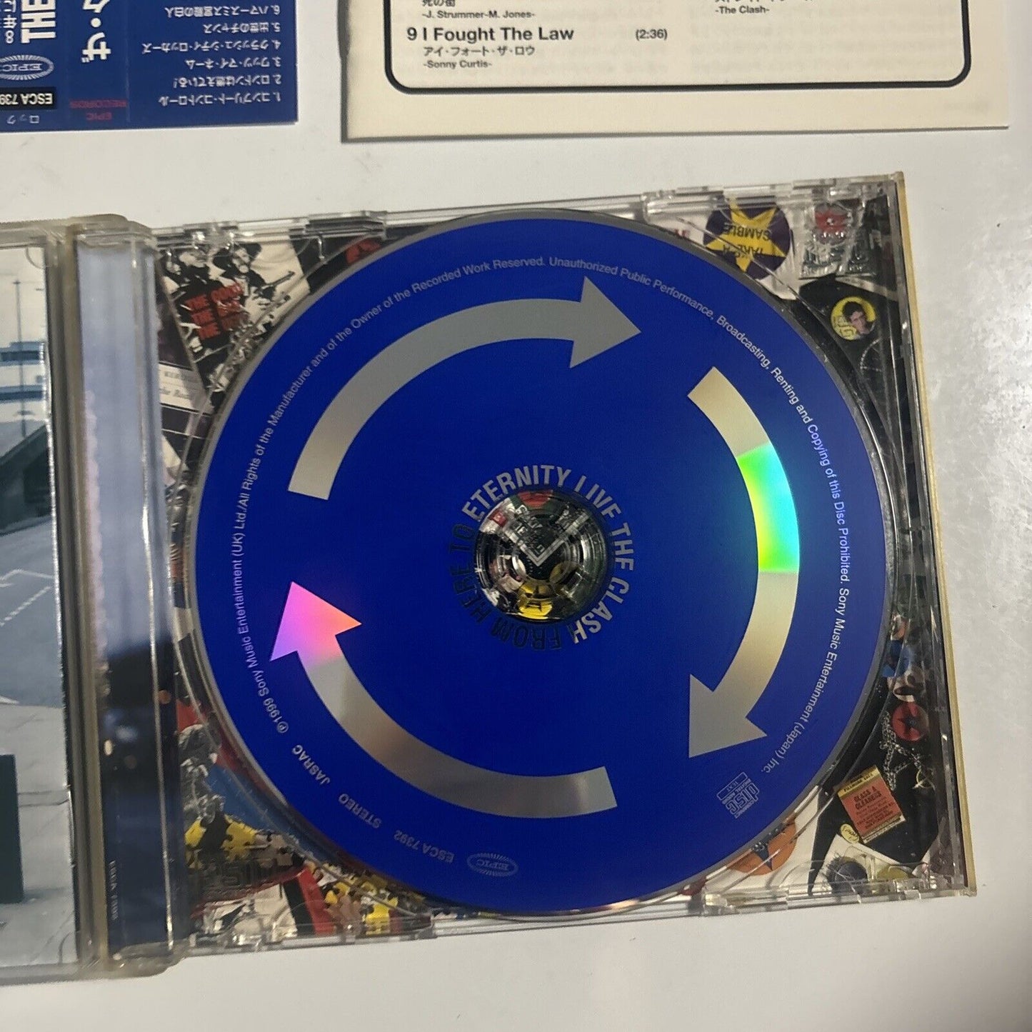 The Clash - From Here To Eternity - Live (CD, 1999) Japan ESCA-7392 Obi